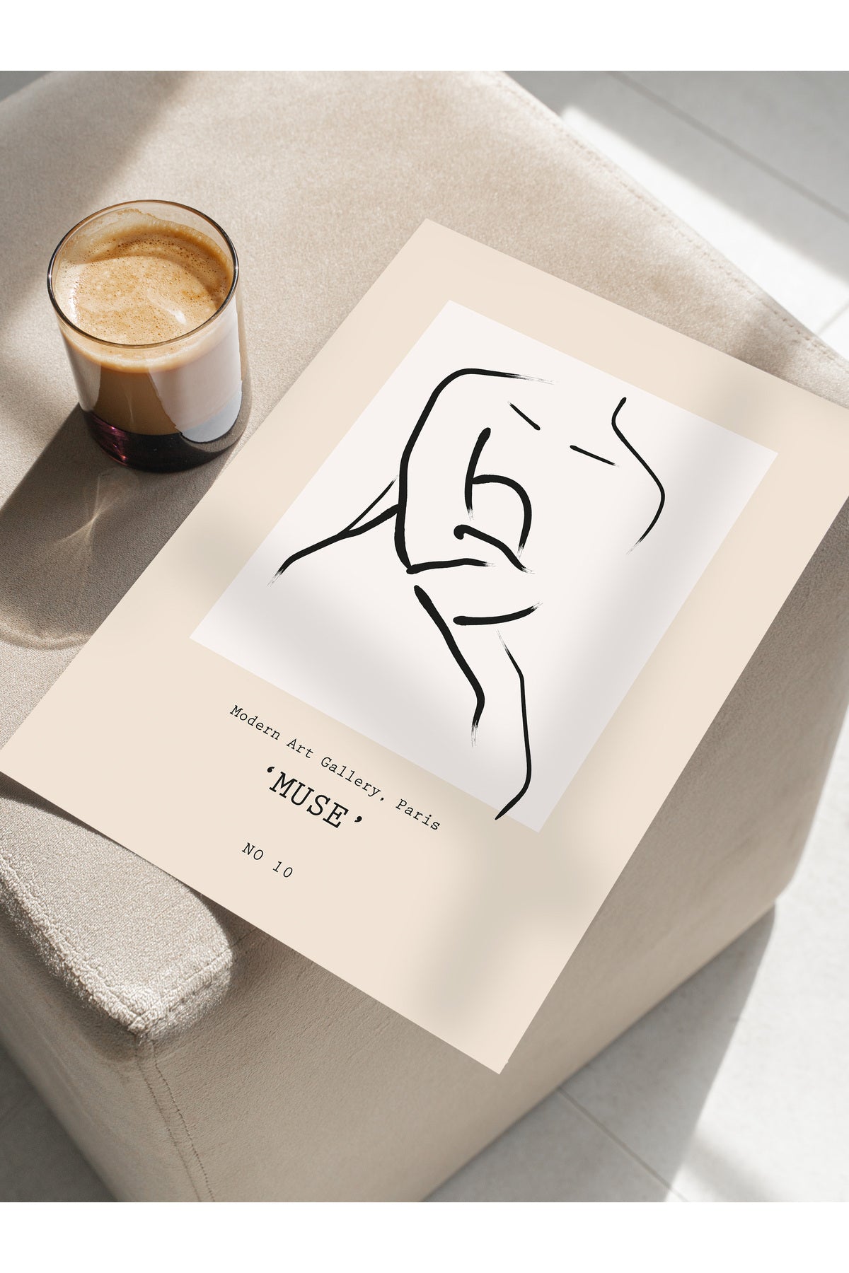 Soft Boho Çerçevesiz Duvar Posteri, İskandinav Temalı Poster - Salon, Mutfak ve Yatak Odası Dekoru