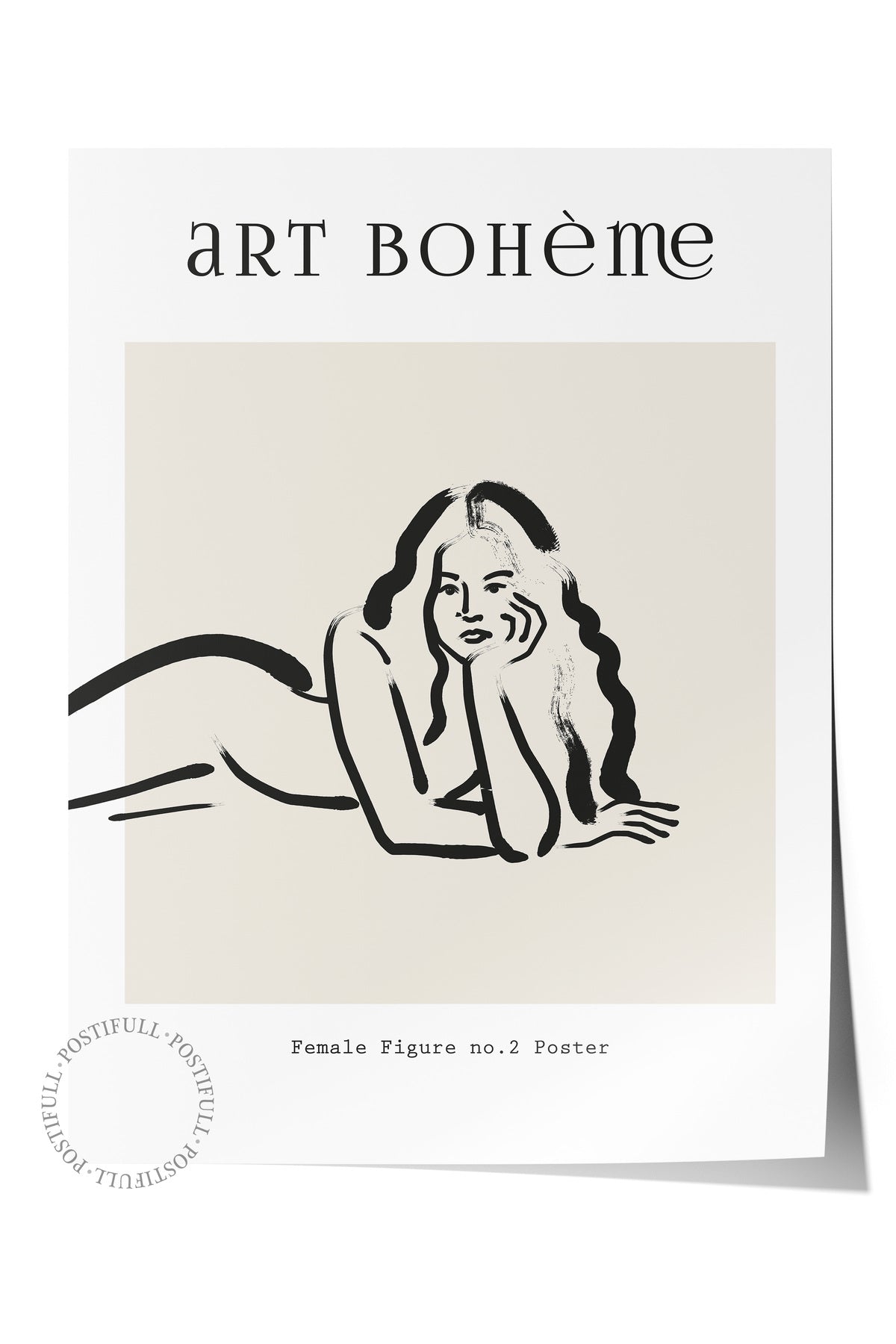 Soft Boho Çerçevesiz Duvar Posteri, İskandinav Temalı Poster - Salon, Mutfak ve Yatak Odası Dekoru