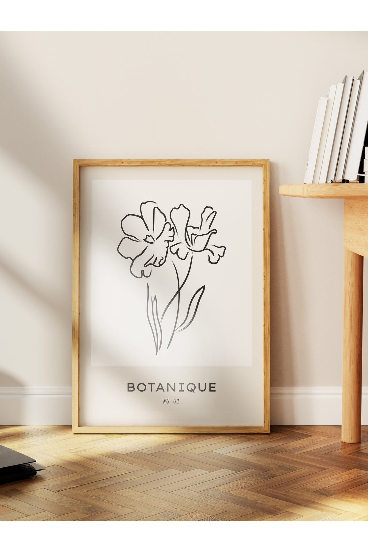 Soft Boho Çerçevesiz Duvar Posteri, İskandinav Temalı Poster - Salon, Mutfak ve Yatak Odası Dekoru