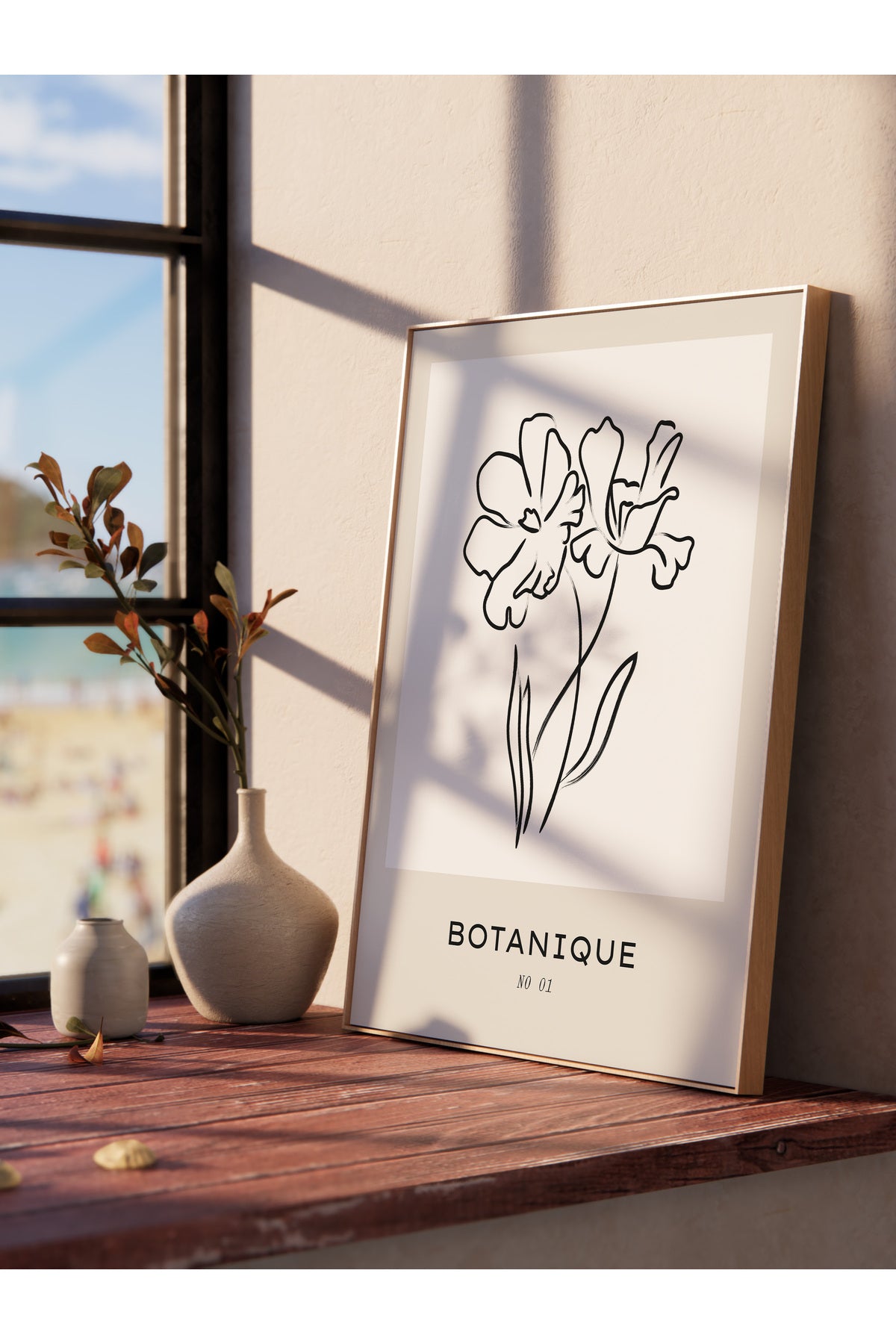 Soft Boho Çerçevesiz Duvar Posteri, İskandinav Temalı Poster - Salon, Mutfak ve Yatak Odası Dekoru