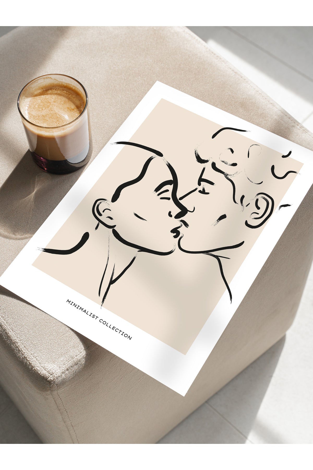 Soft Boho Çerçevesiz Duvar Posteri, İskandinav Temalı Poster - Salon, Mutfak ve Yatak Odası Dekoru