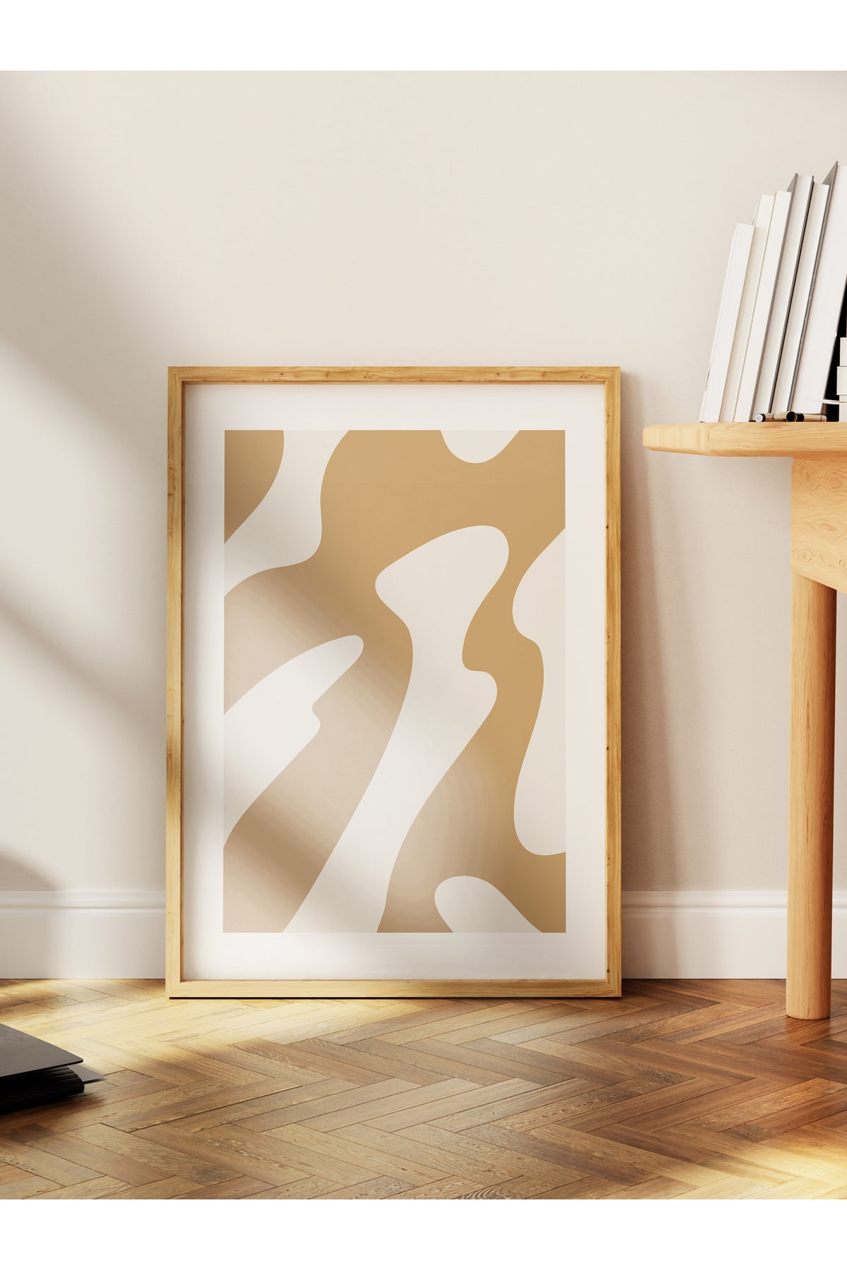 Soft Boho Çerçevesiz Duvar Posteri, İskandinav Temalı Poster - Salon, Mutfak ve Yatak Odası Dekoru