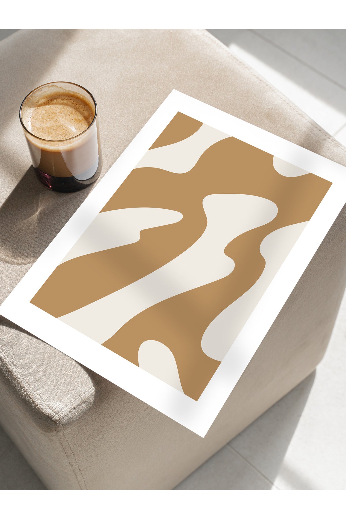 Soft Boho Çerçevesiz Duvar Posteri, İskandinav Temalı Poster - Salon, Mutfak ve Yatak Odası Dekoru