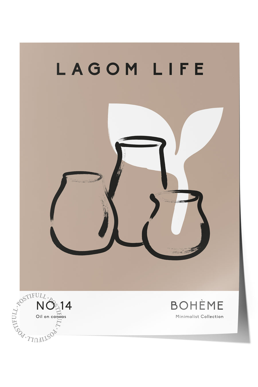 Farklı Tonlarda LAGOM LIFE Bohem & Boho Çerçevesiz Poster