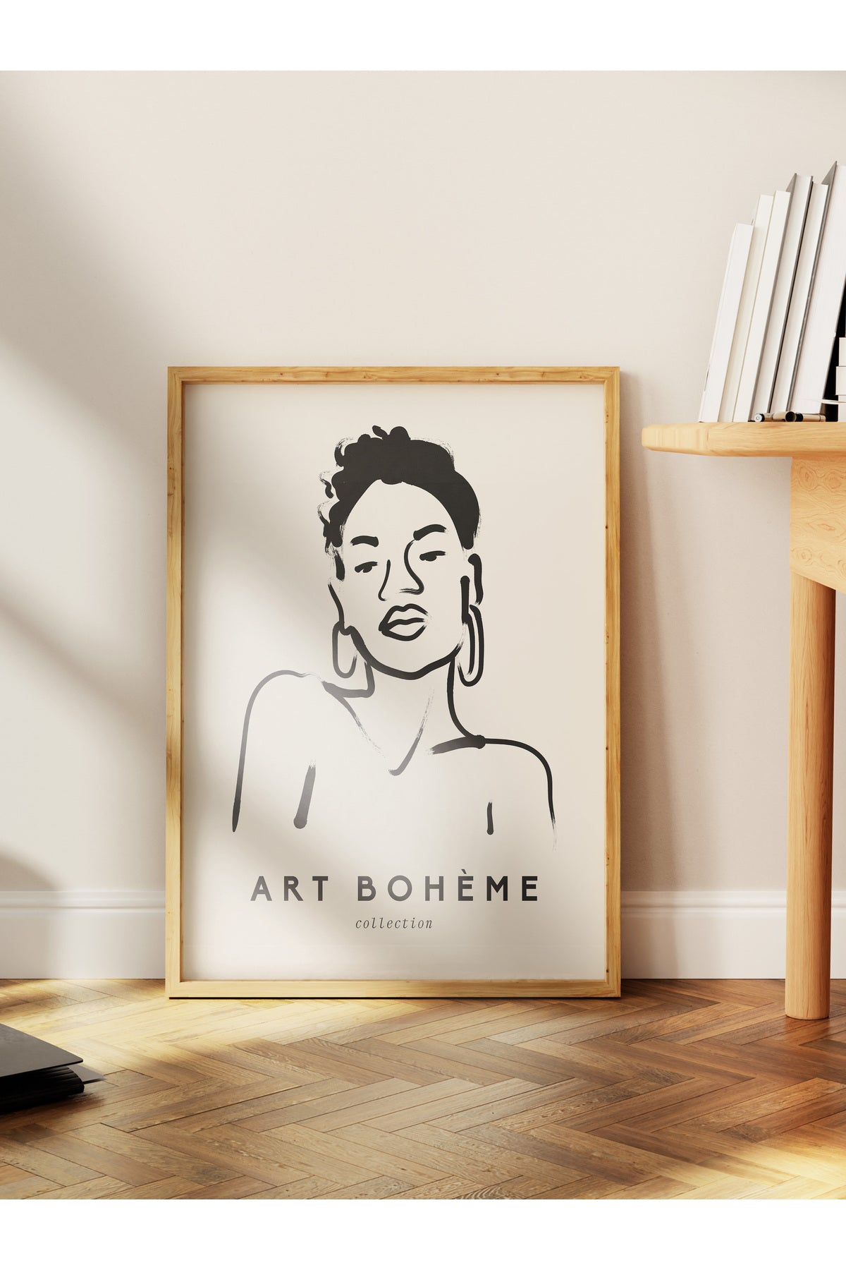 Soft Boho Çerçevesiz Duvar Posteri, İskandinav Temalı Poster - Salon, Mutfak ve Yatak Odası Dekoru