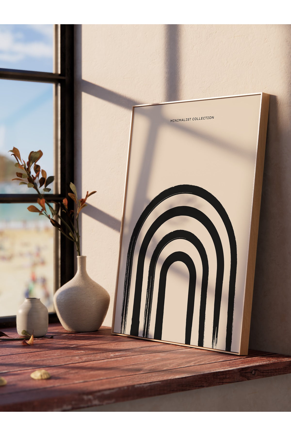 Soft Boho Çerçevesiz Duvar Posteri, İskandinav Temalı Poster - Salon, Mutfak ve Yatak Odası Dekoru