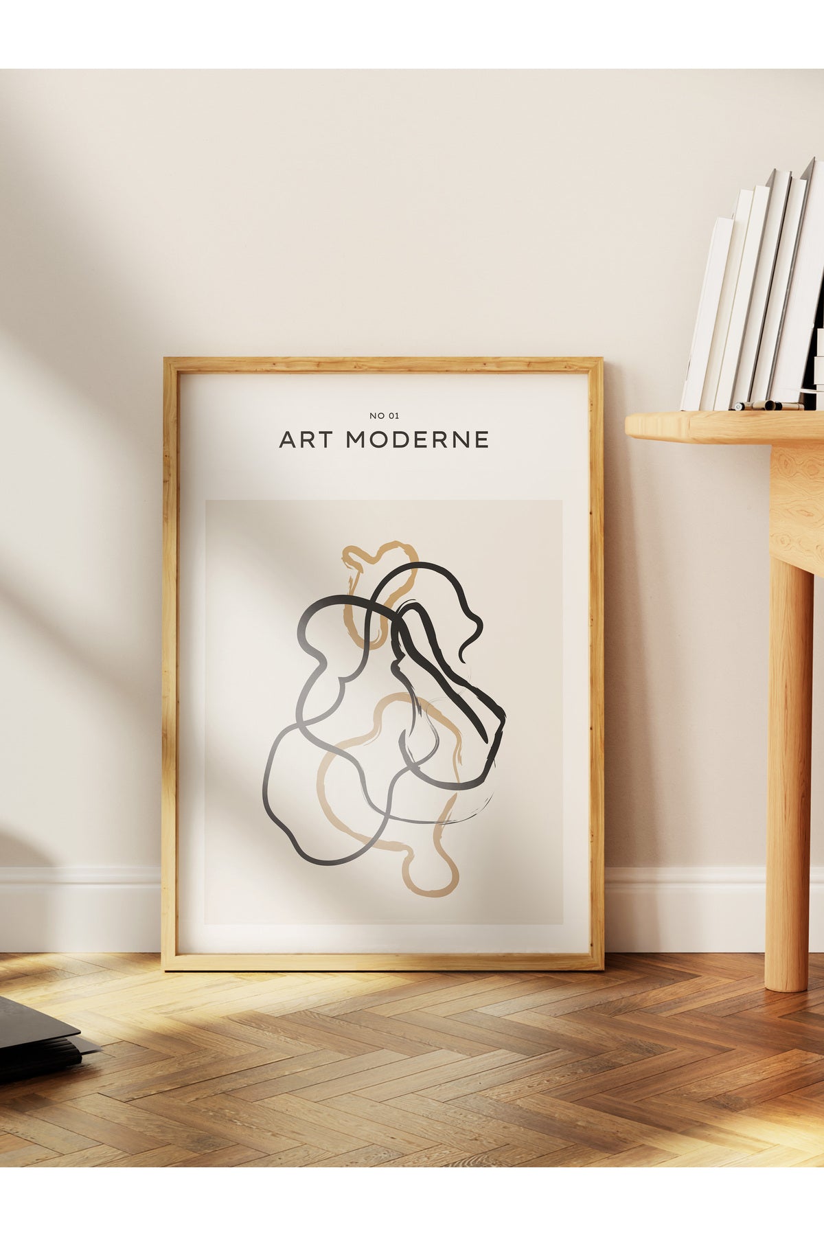 Soft Boho Çerçevesiz Duvar Posteri, İskandinav Temalı Poster - Salon, Mutfak ve Yatak Odası Dekoru