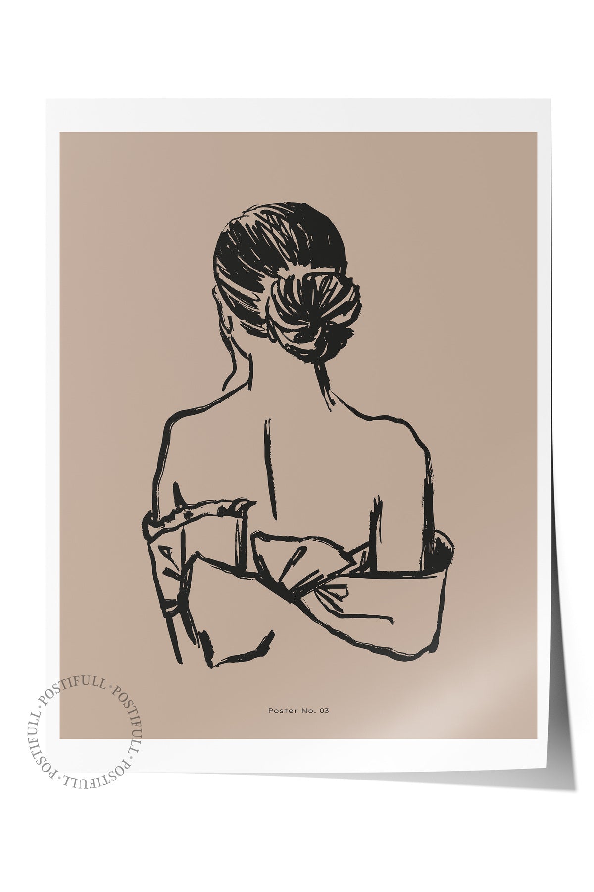 Soft Boho Çerçevesiz Duvar Posteri, İskandinav Temalı Poster - Salon, Mutfak ve Yatak Odası Dekoru