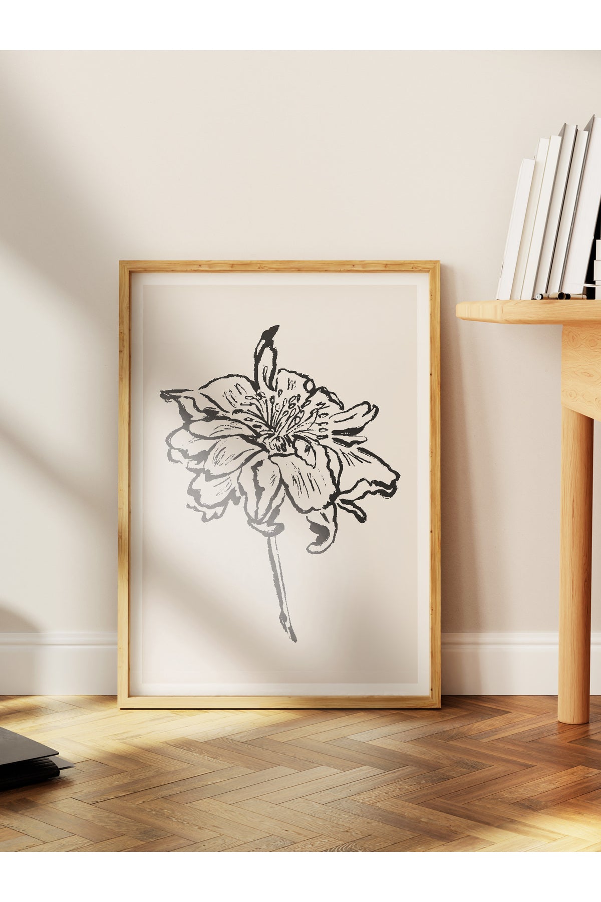 Soft Boho Çerçevesiz Duvar Posteri, İskandinav Temalı Poster - Salon, Mutfak ve Yatak Odası Dekoru