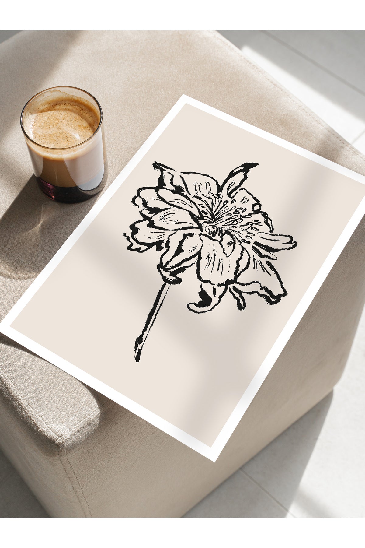 Soft Boho Çerçevesiz Duvar Posteri, İskandinav Temalı Poster - Salon, Mutfak ve Yatak Odası Dekoru