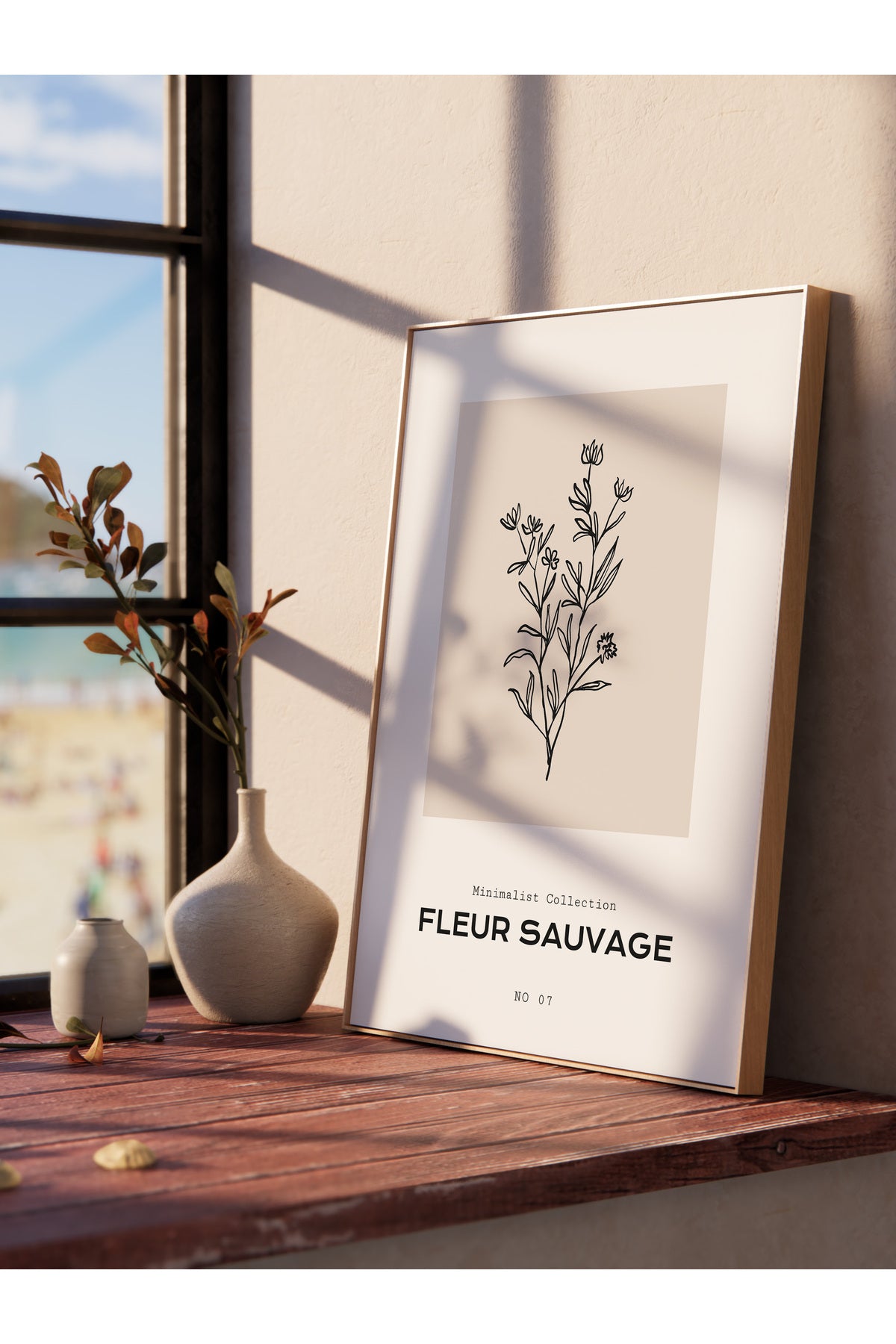 Soft Boho Çerçevesiz Duvar Posteri, İskandinav Temalı Poster - Salon, Mutfak ve Yatak Odası Dekoru