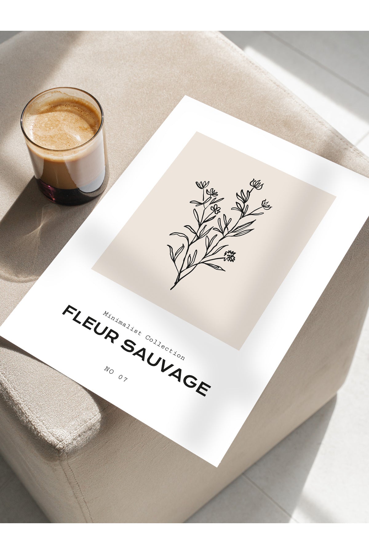 Soft Boho Çerçevesiz Duvar Posteri, İskandinav Temalı Poster - Salon, Mutfak ve Yatak Odası Dekoru