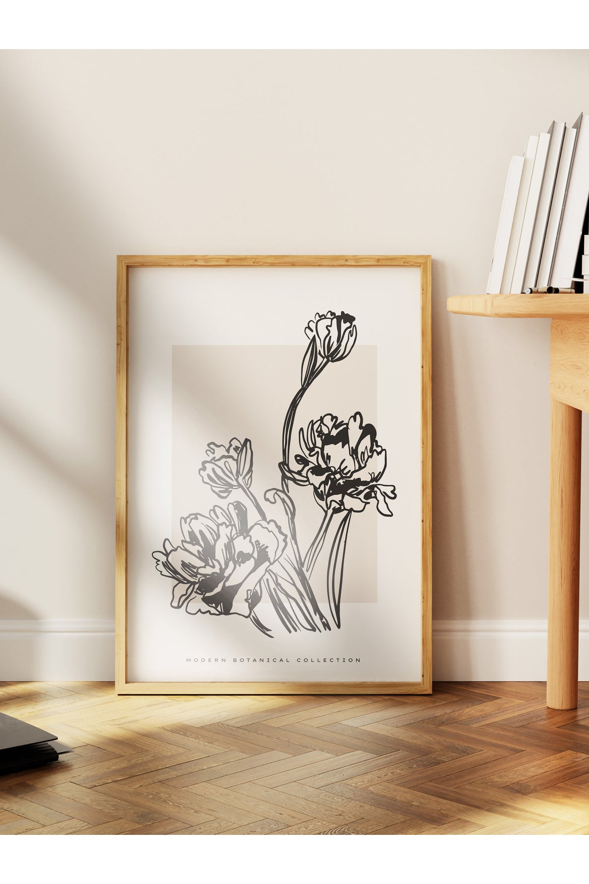 Soft Boho Çerçevesiz Duvar Posteri, İskandinav Temalı Poster - Salon, Mutfak ve Yatak Odası Dekoru