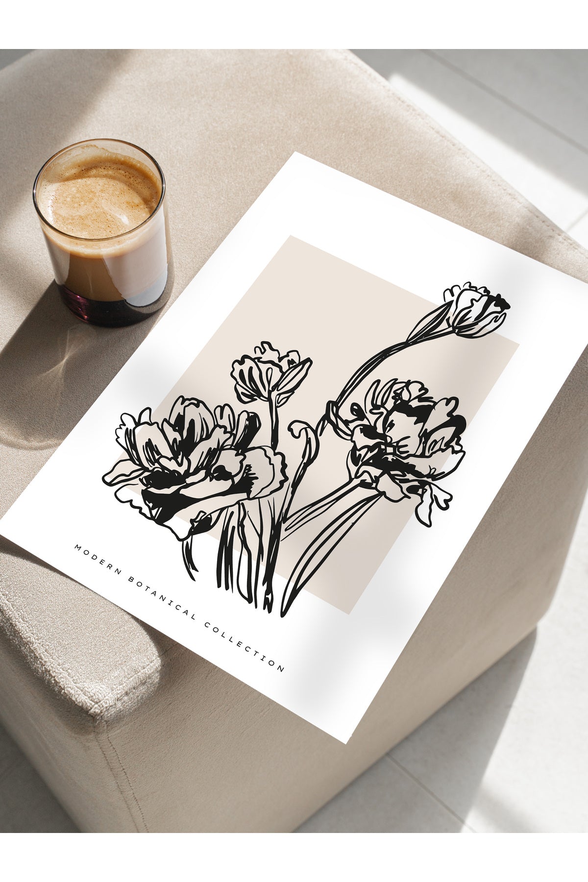 Soft Boho Çerçevesiz Duvar Posteri, İskandinav Temalı Poster - Salon, Mutfak ve Yatak Odası Dekoru
