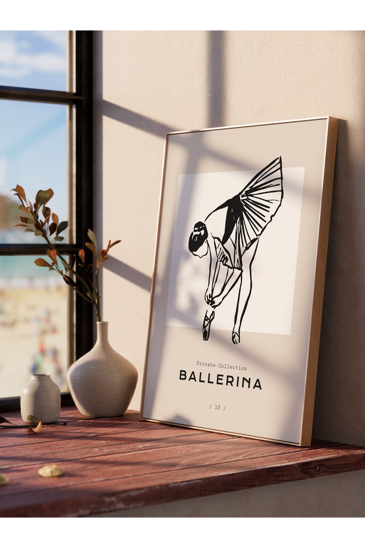 Soft Boho Çerçevesiz Duvar Posteri, İskandinav Temalı Poster - Salon, Mutfak ve Yatak Odası Dekoru