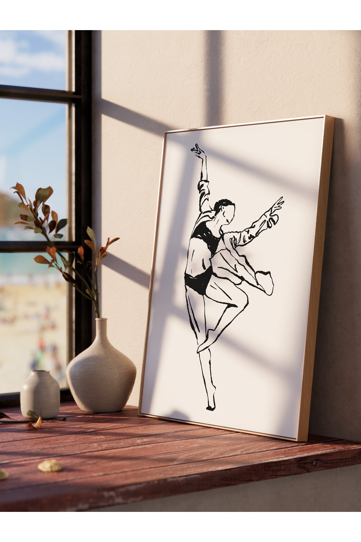 Soft Boho Çerçevesiz Duvar Posteri, İskandinav Temalı Poster - Salon, Mutfak ve Yatak Odası Dekoru