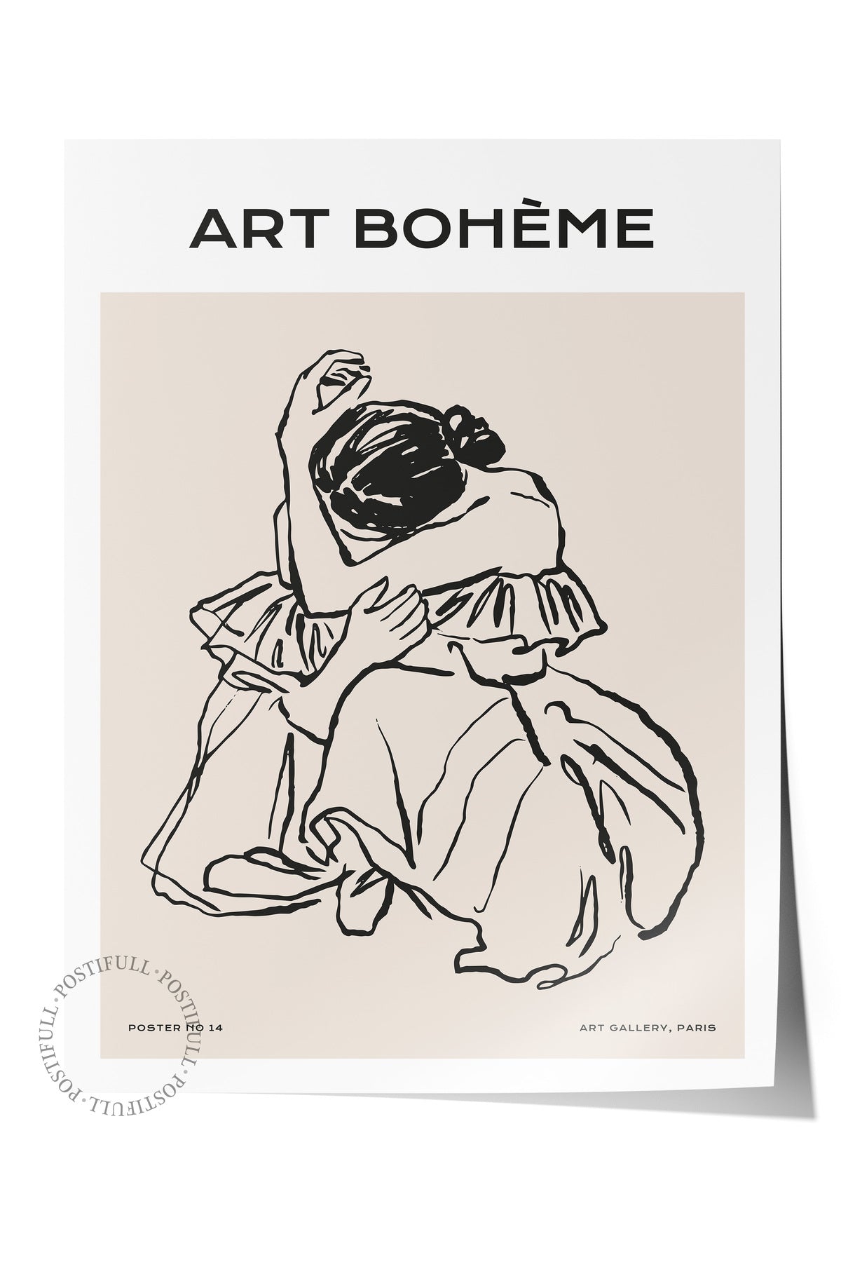 Soft Boho Çerçevesiz Duvar Posteri, İskandinav Temalı Poster - Salon, Mutfak ve Yatak Odası Dekoru