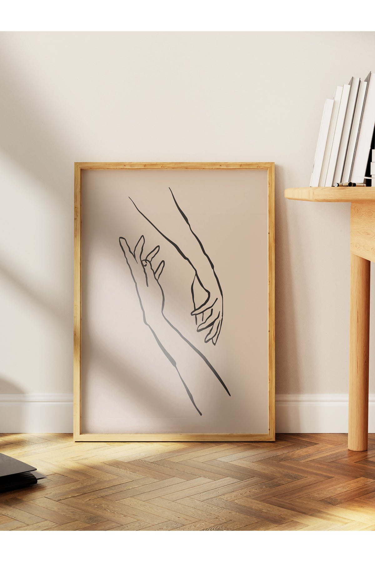 Soft Boho Çerçevesiz Duvar Posteri, İskandinav Temalı Poster - Salon, Mutfak ve Yatak Odası Dekoru