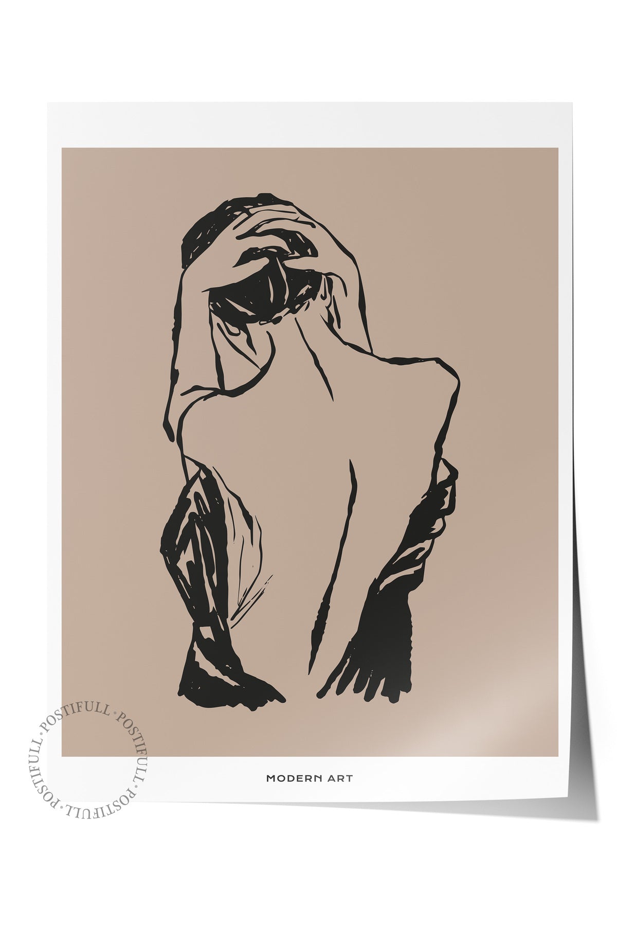 Soft Boho Çerçevesiz Duvar Posteri, İskandinav Temalı Poster - Salon, Mutfak ve Yatak Odası Dekoru