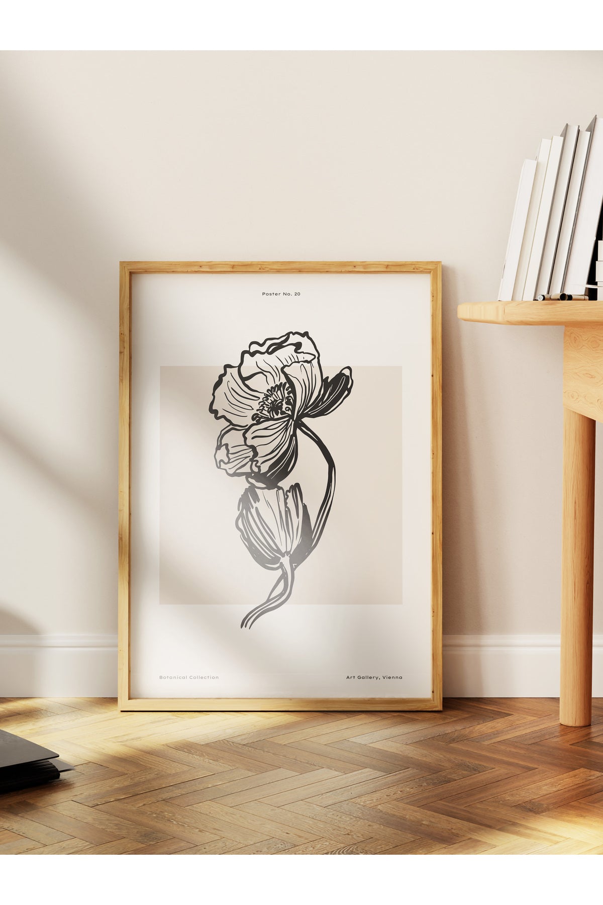 Soft Boho Çerçevesiz Duvar Posteri, İskandinav Temalı Poster - Salon, Mutfak ve Yatak Odası Dekoru