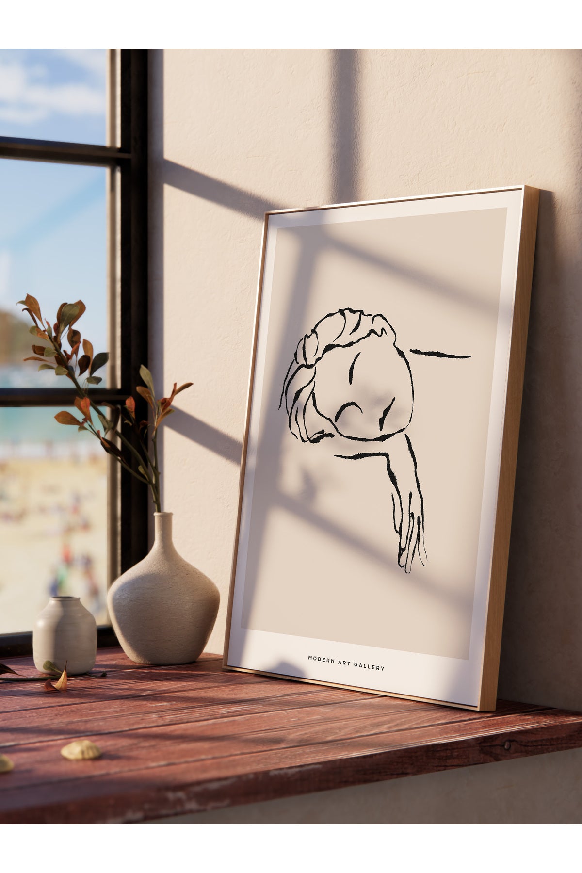 Soft Boho Çerçevesiz Duvar Posteri, İskandinav Temalı Poster - Salon, Mutfak ve Yatak Odası Dekoru