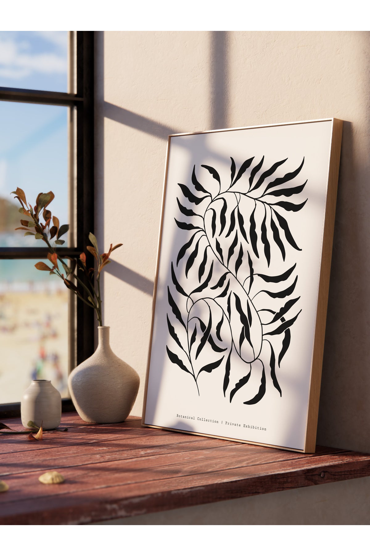 Soft Boho Çerçevesiz Duvar Posteri, İskandinav Temalı Poster - Salon, Mutfak ve Yatak Odası Dekoru