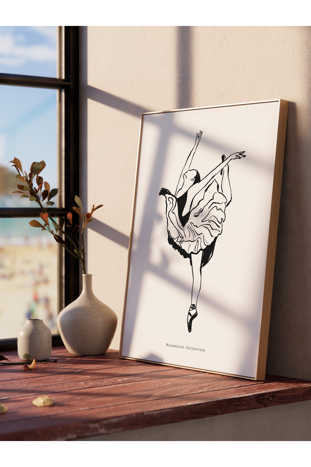 Soft Boho Çerçevesiz Duvar Posteri, İskandinav Temalı Poster - Salon, Mutfak ve Yatak Odası Dekoru