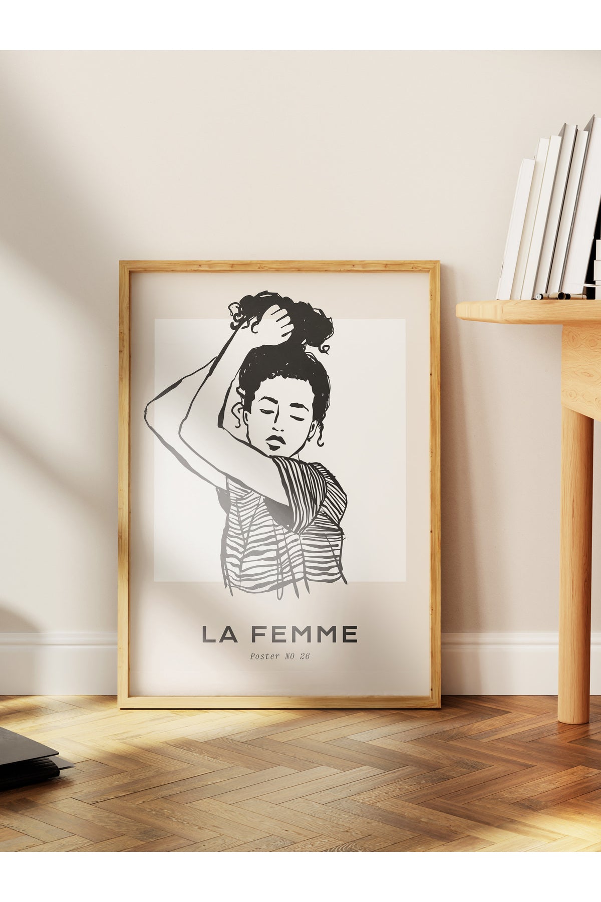Soft Boho Çerçevesiz Duvar Posteri, İskandinav Temalı Poster - Salon, Mutfak ve Yatak Odası Dekoru