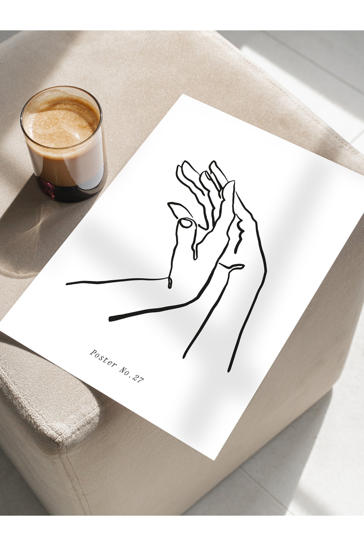Soft Boho Çerçevesiz Duvar Posteri, İskandinav Temalı Poster - Salon, Mutfak ve Yatak Odası Dekoru