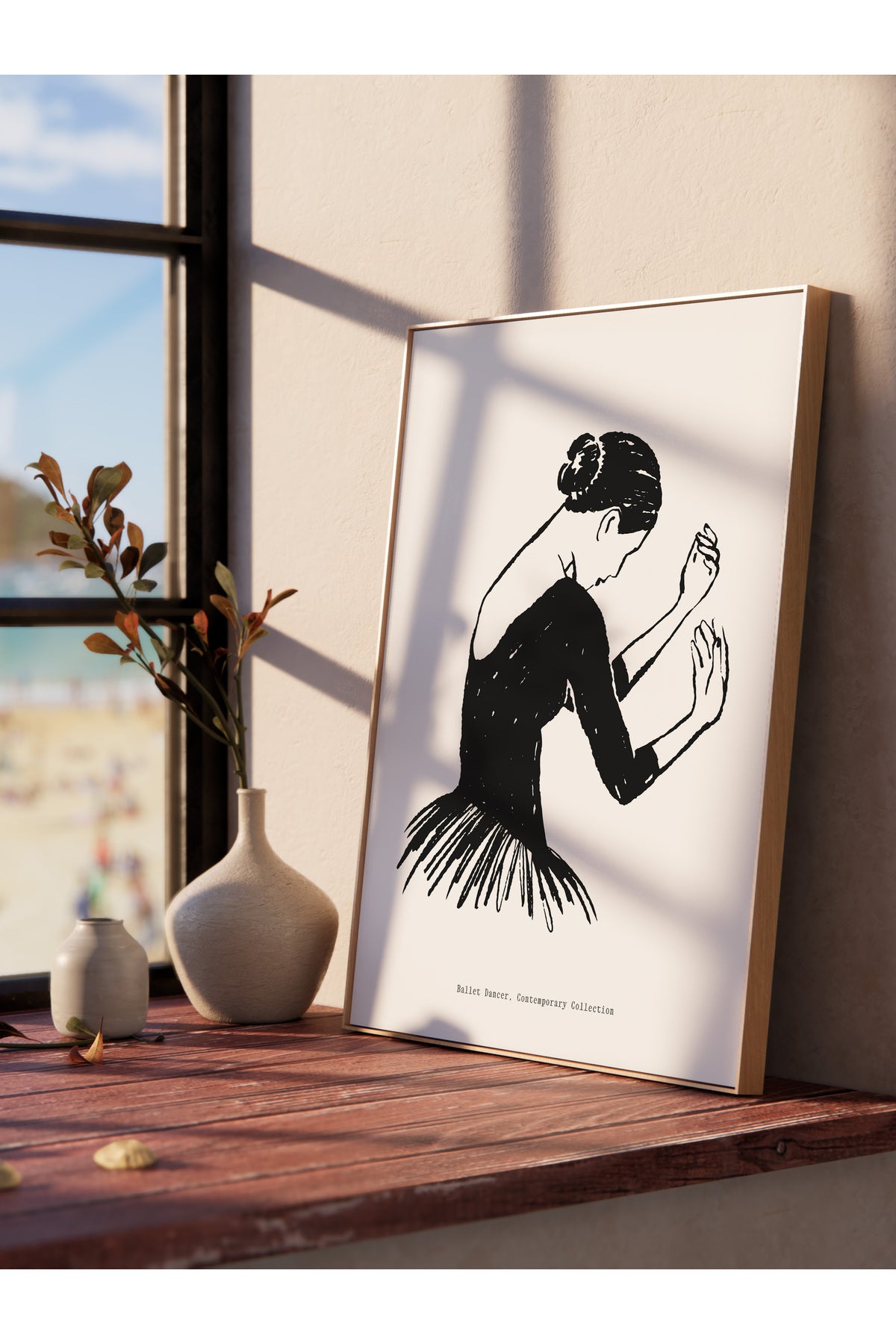 Soft Boho Çerçevesiz Duvar Posteri, İskandinav Temalı Poster - Salon, Mutfak ve Yatak Odası Dekoru