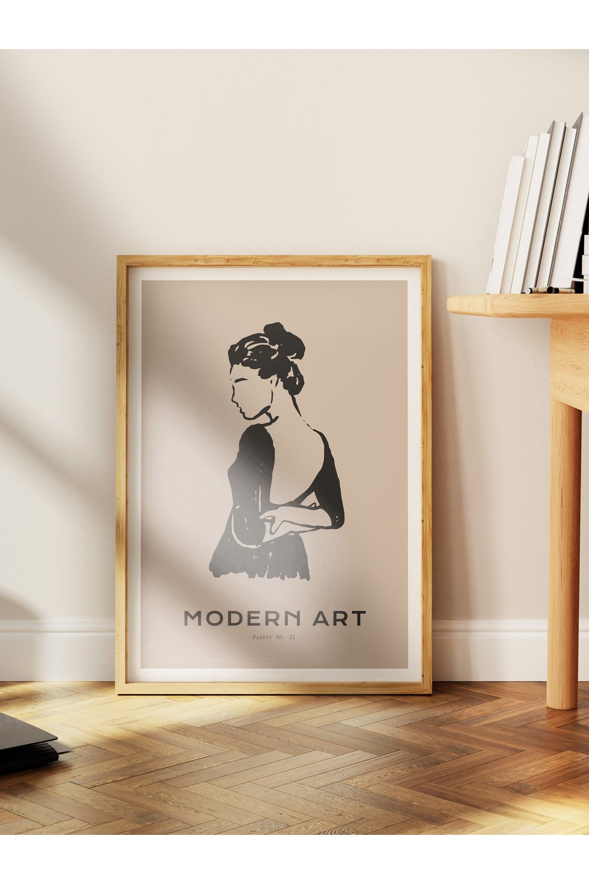 Soft Boho Çerçevesiz Duvar Posteri, İskandinav Temalı Poster - Salon, Mutfak ve Yatak Odası Dekoru