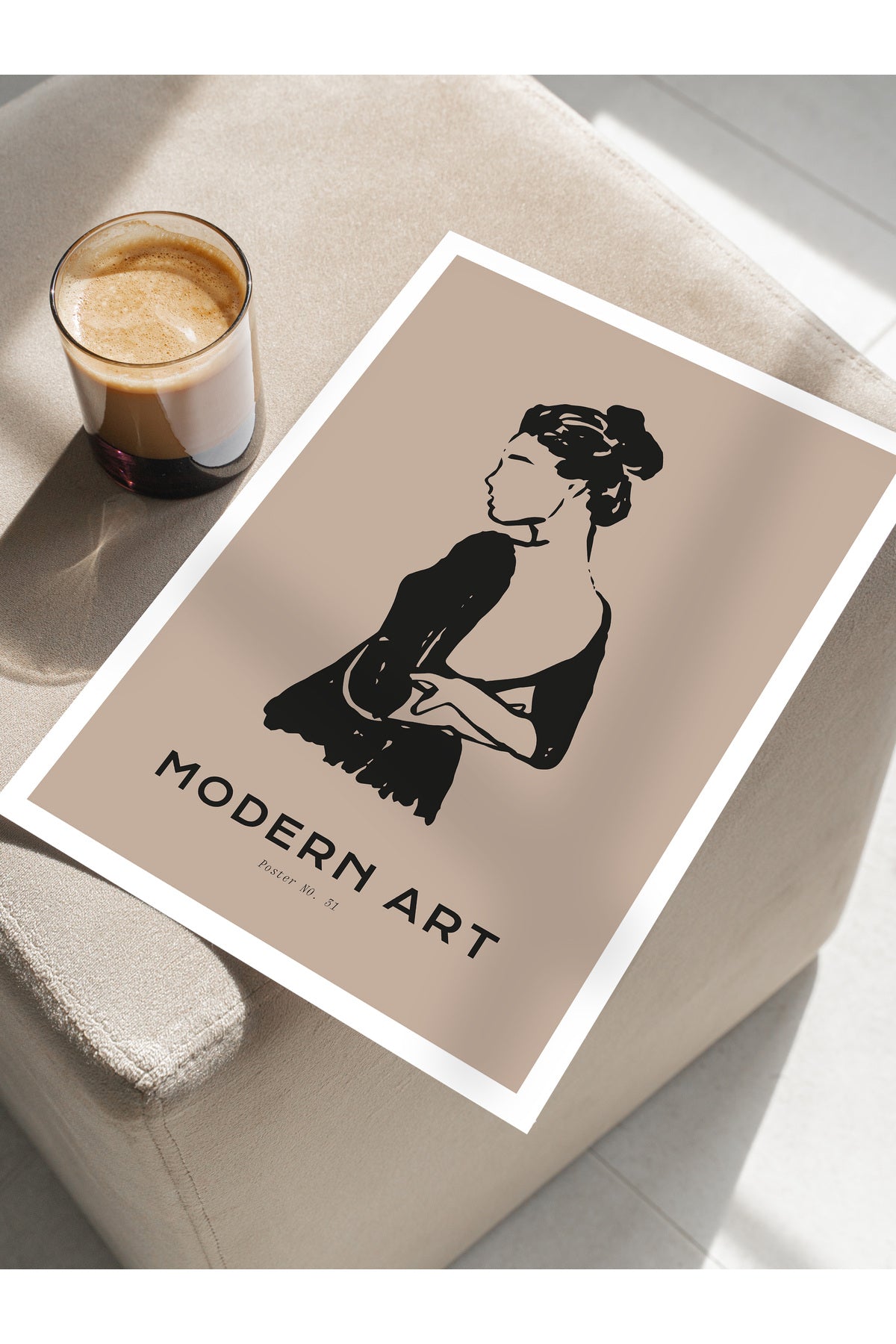 Soft Boho Çerçevesiz Duvar Posteri, İskandinav Temalı Poster - Salon, Mutfak ve Yatak Odası Dekoru