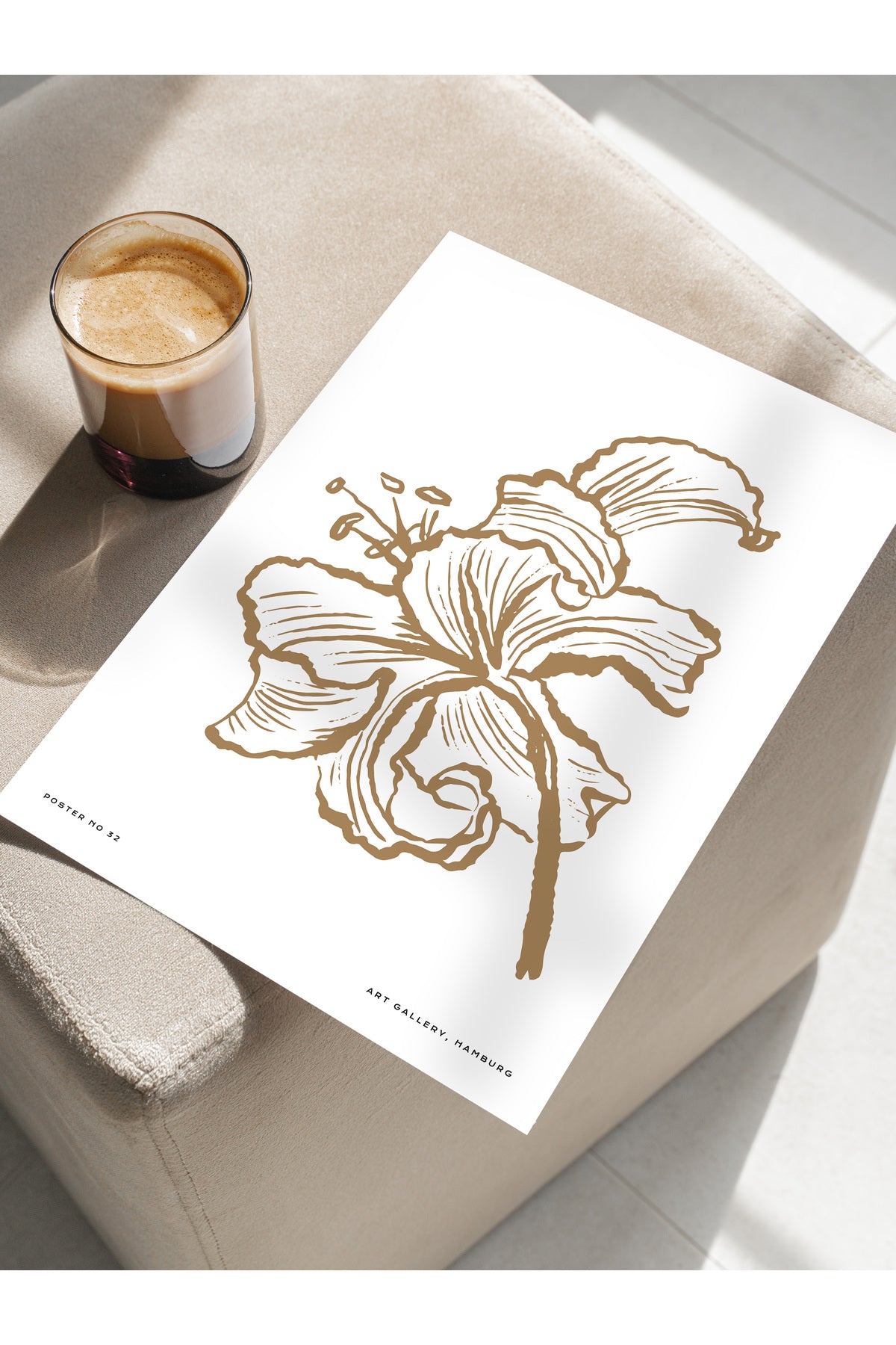 Soft Boho Çerçevesiz Duvar Posteri, İskandinav Temalı Poster - Salon, Mutfak ve Yatak Odası Dekoru
