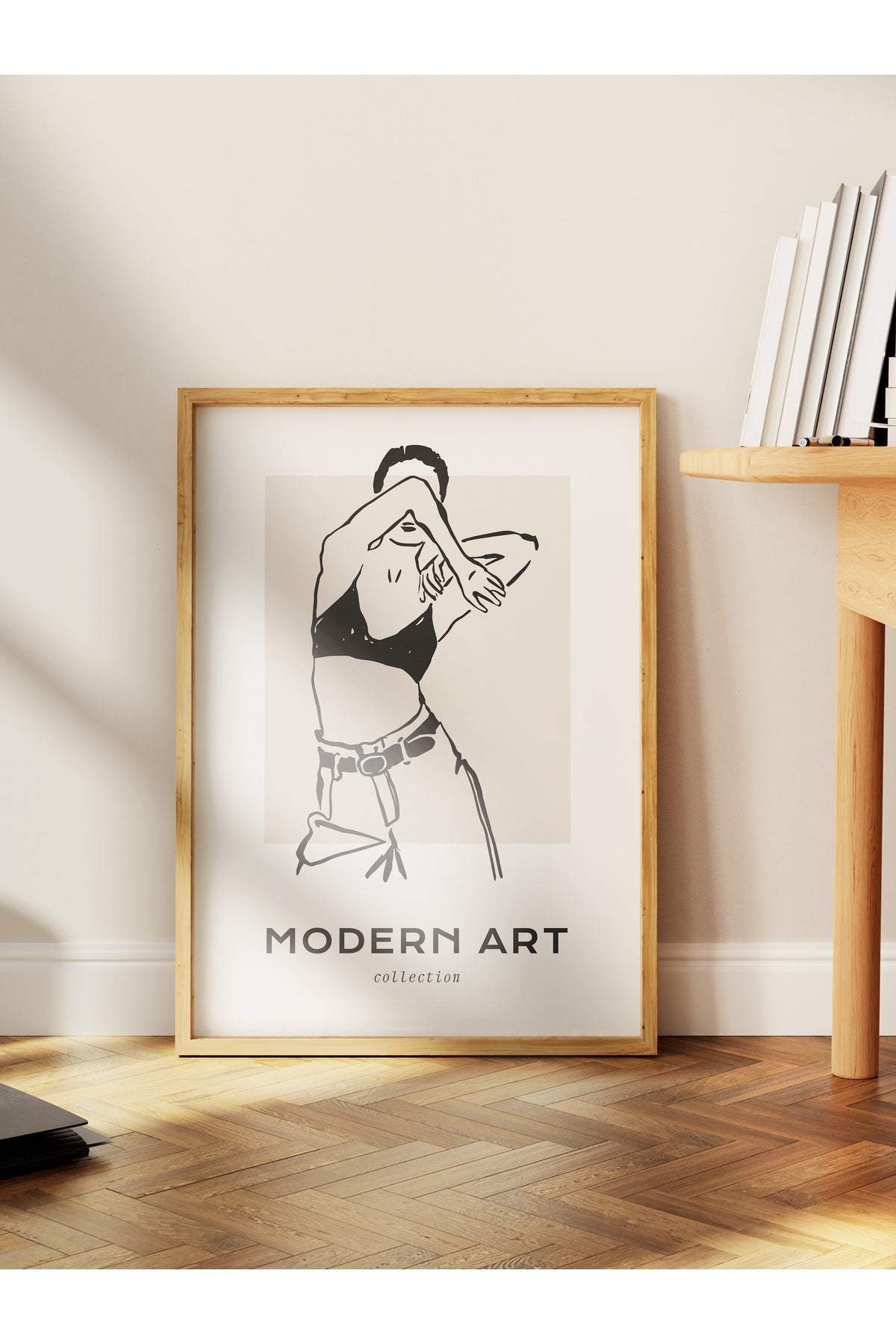 Soft Boho Çerçevesiz Duvar Posteri, İskandinav Temalı Poster - Salon, Mutfak ve Yatak Odası Dekoru