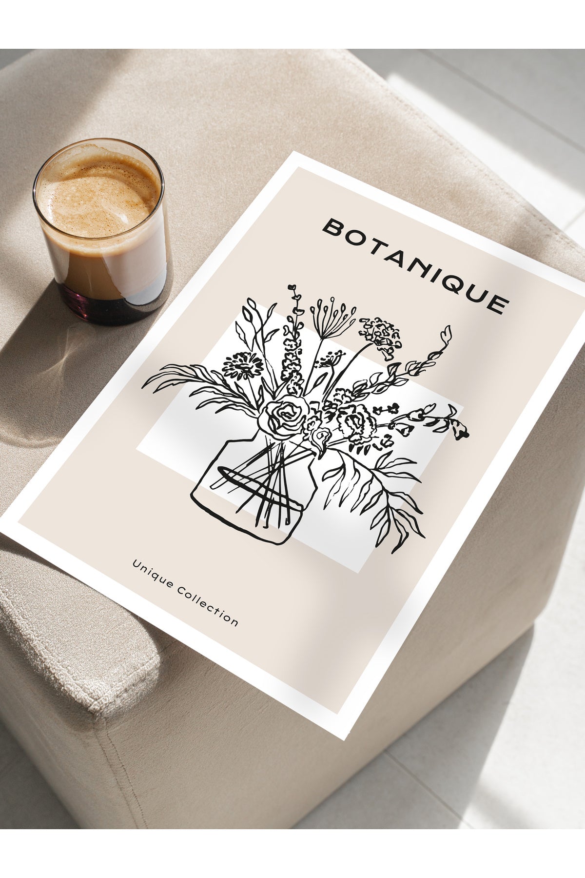 Soft Boho Çerçevesiz Duvar Posteri, İskandinav Temalı Poster - Salon, Mutfak ve Yatak Odası Dekoru