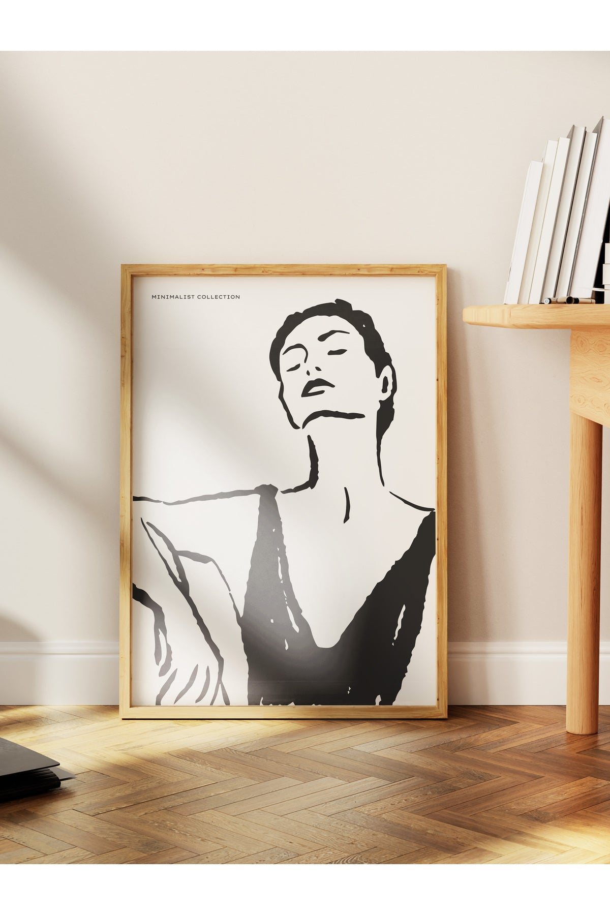 Soft Boho Çerçevesiz Duvar Posteri, İskandinav Temalı Poster - Salon, Mutfak ve Yatak Odası Dekoru