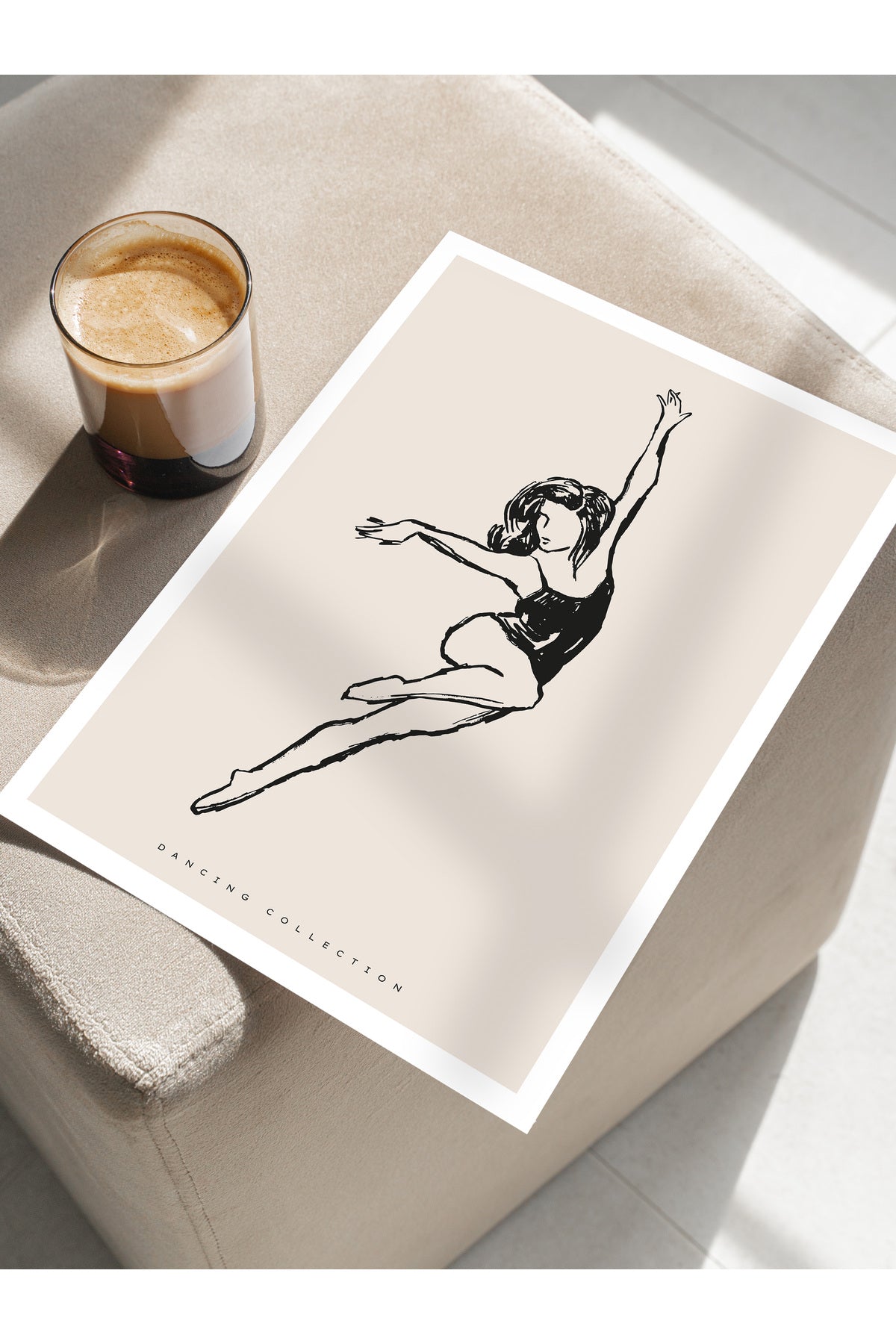 Soft Boho Çerçevesiz Duvar Posteri, İskandinav Temalı Poster - Salon, Mutfak ve Yatak Odası Dekoru