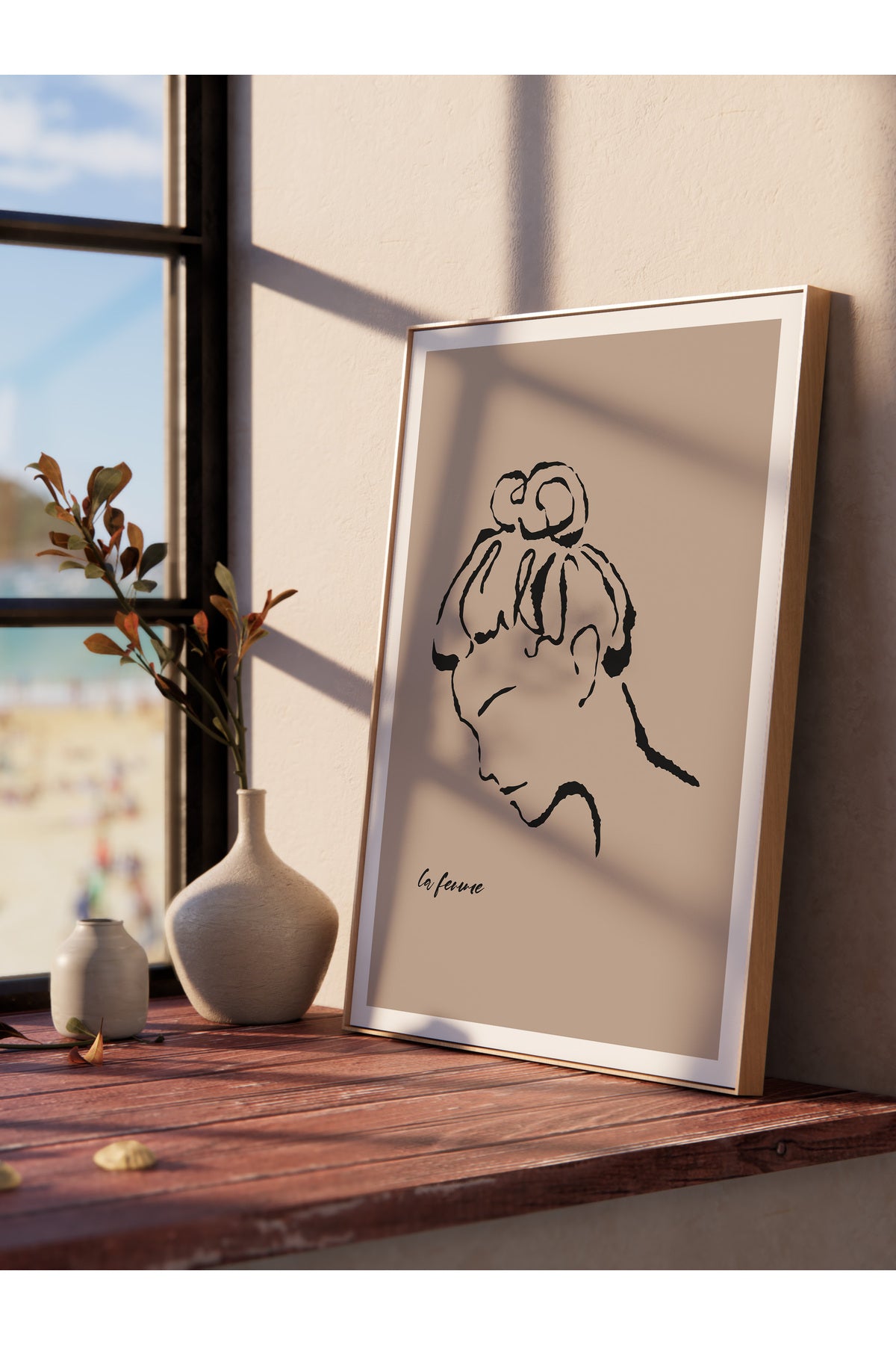 Soft Boho Çerçevesiz Duvar Posteri, İskandinav Temalı Poster - Salon, Mutfak ve Yatak Odası Dekoru