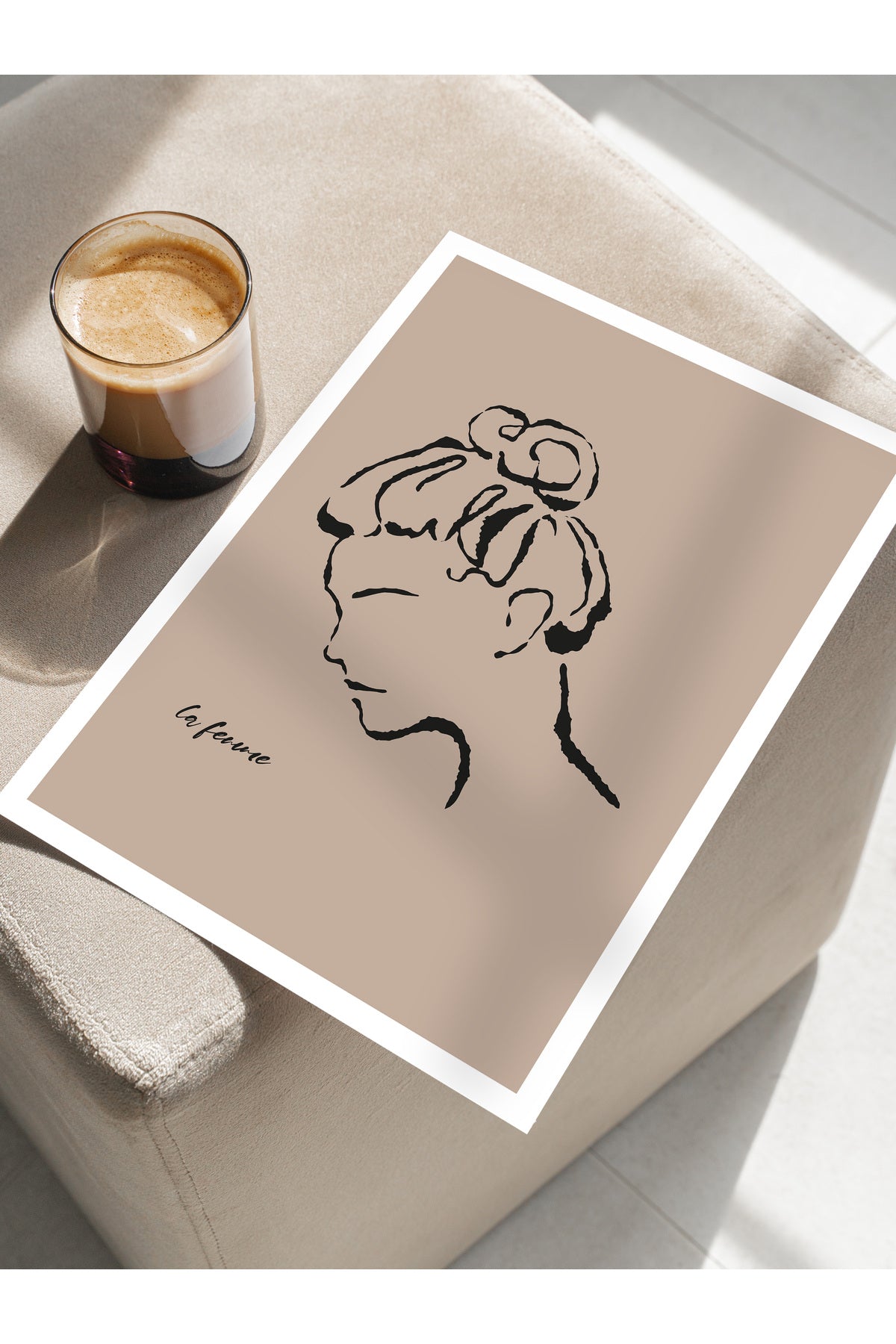 Soft Boho Çerçevesiz Duvar Posteri, İskandinav Temalı Poster - Salon, Mutfak ve Yatak Odası Dekoru