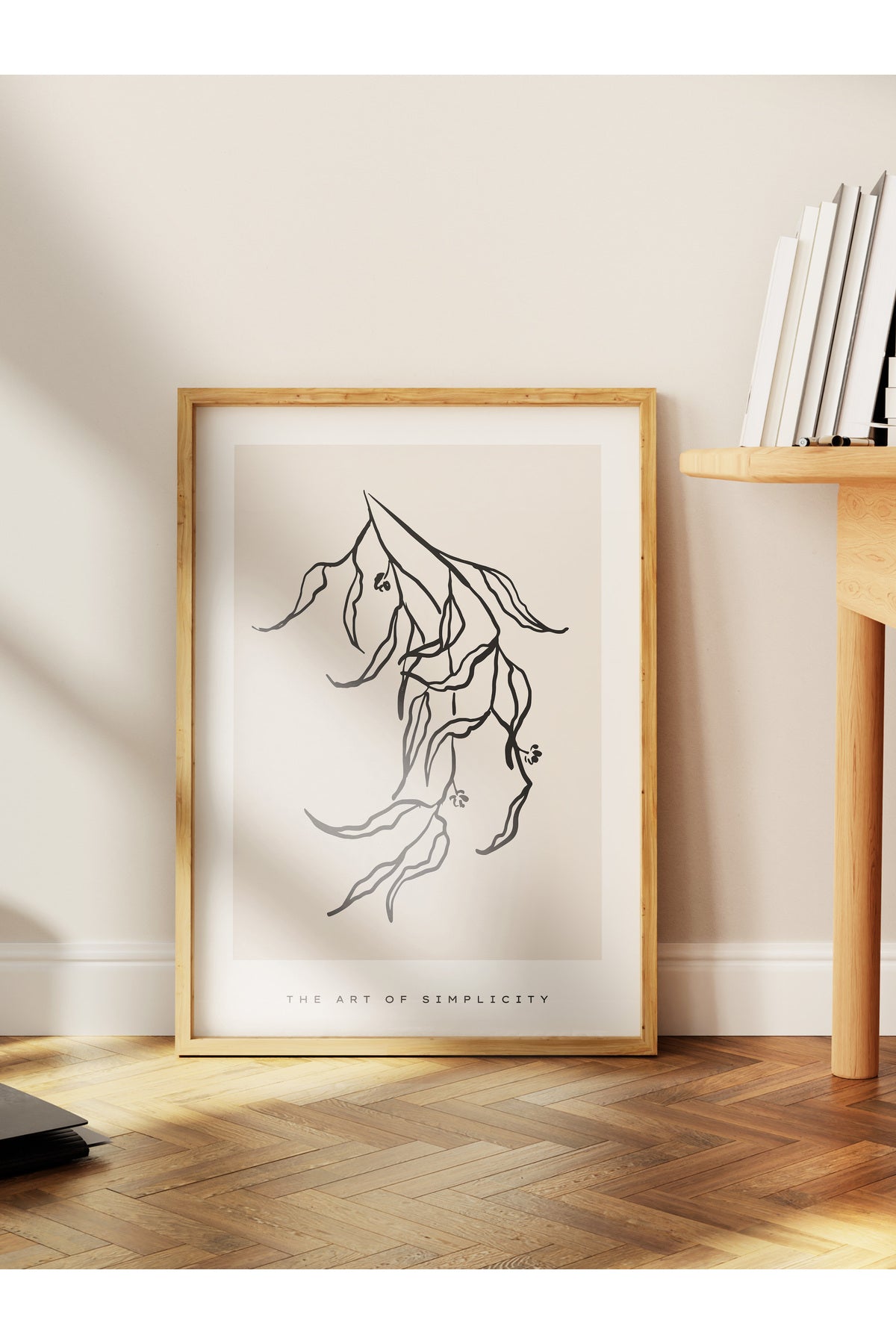 Soft Boho Çerçevesiz Duvar Posteri, İskandinav Temalı Poster - Salon, Mutfak ve Yatak Odası Dekoru