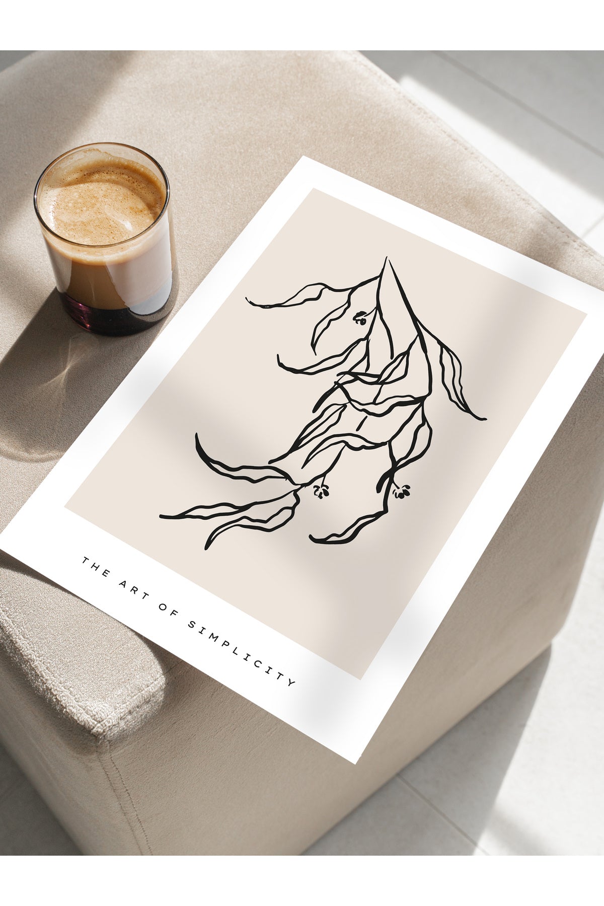 Soft Boho Çerçevesiz Duvar Posteri, İskandinav Temalı Poster - Salon, Mutfak ve Yatak Odası Dekoru
