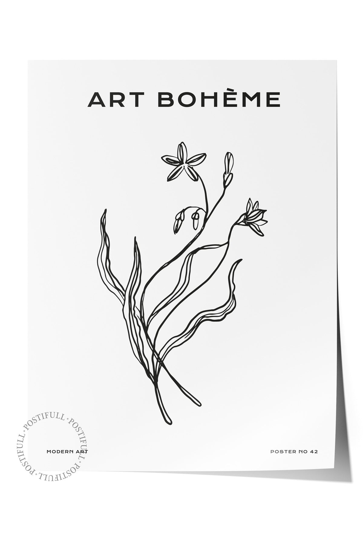 Soft Boho Çerçevesiz Duvar Posteri, İskandinav Temalı Poster - Salon, Mutfak ve Yatak Odası Dekoru