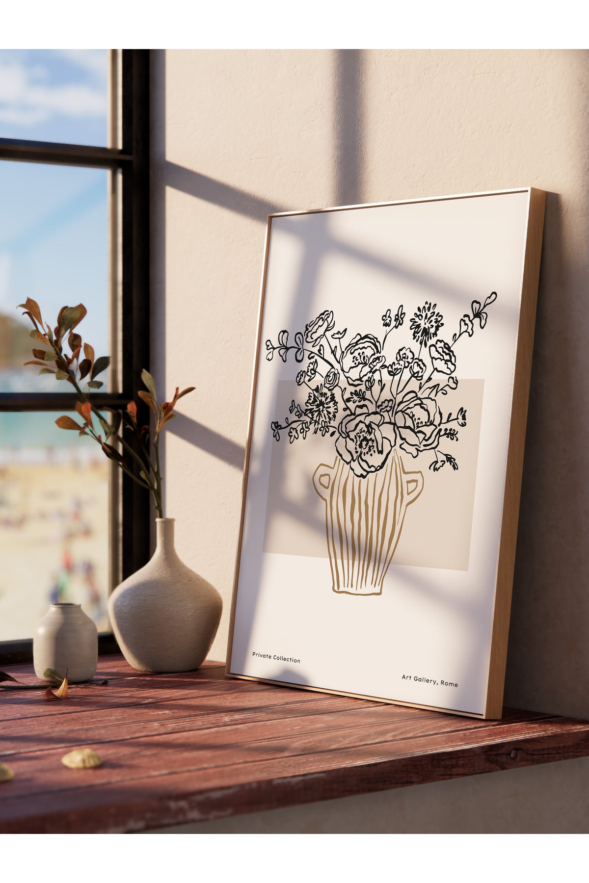 Soft Boho Çerçevesiz Duvar Posteri, İskandinav Temalı Poster - Salon, Mutfak ve Yatak Odası Dekoru