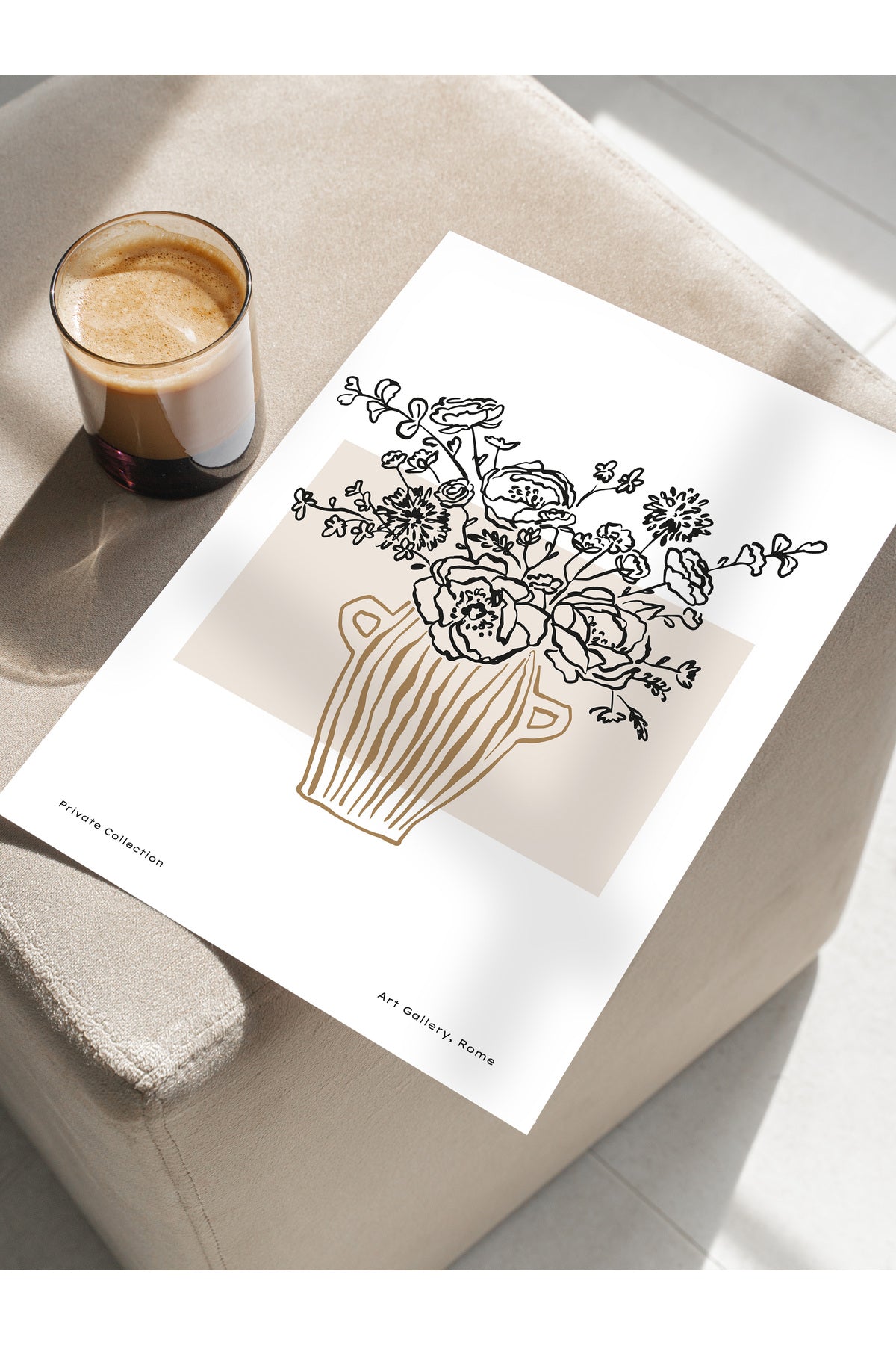 Soft Boho Çerçevesiz Duvar Posteri, İskandinav Temalı Poster - Salon, Mutfak ve Yatak Odası Dekoru