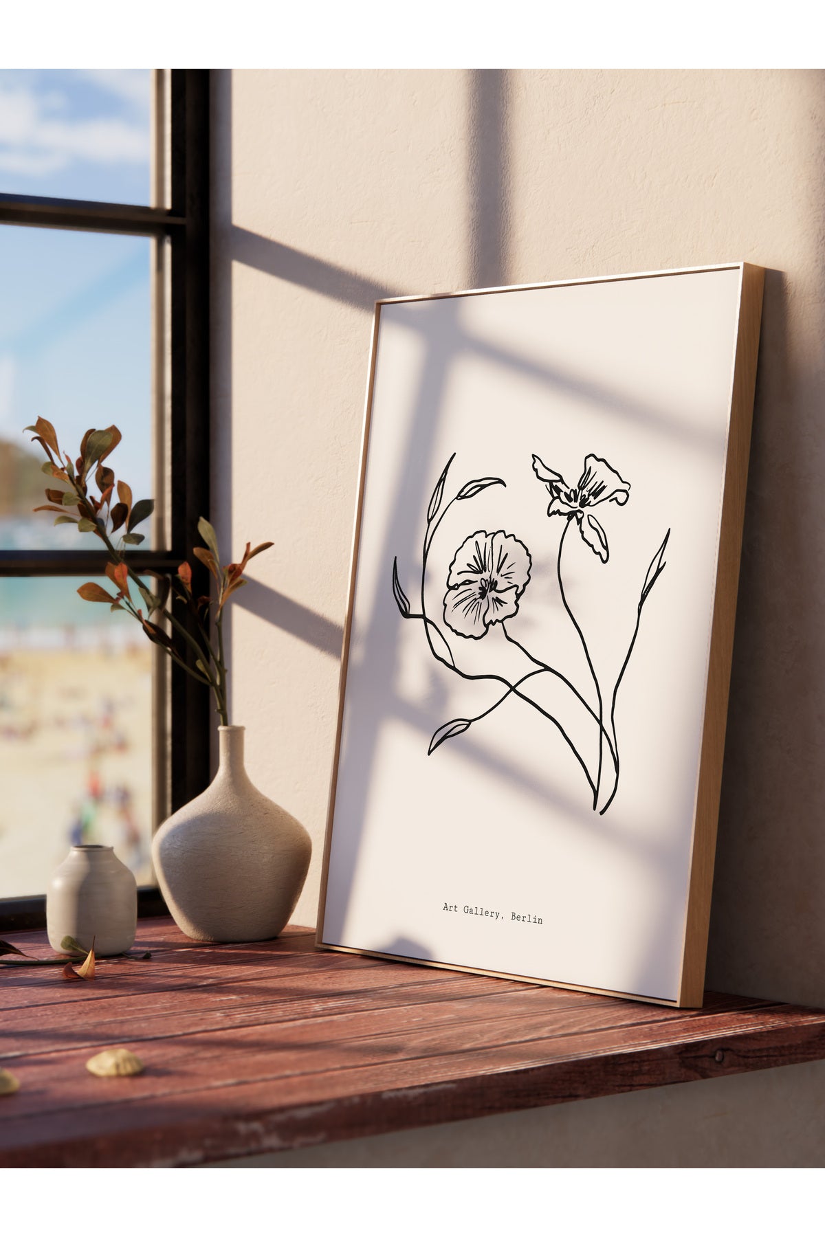 Soft Boho Çerçevesiz Duvar Posteri, İskandinav Temalı Poster - Salon, Mutfak ve Yatak Odası Dekoru