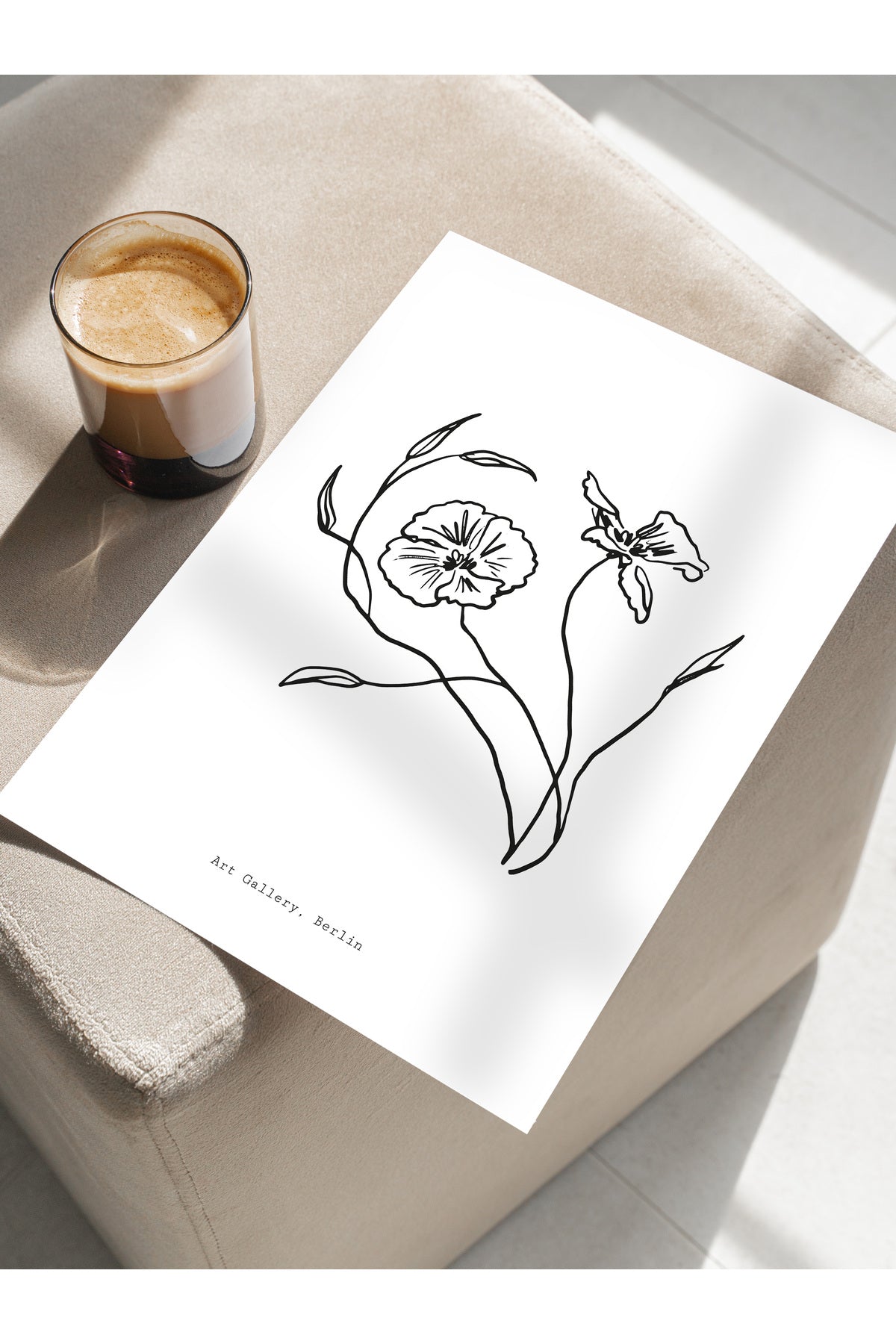 Soft Boho Çerçevesiz Duvar Posteri, İskandinav Temalı Poster - Salon, Mutfak ve Yatak Odası Dekoru