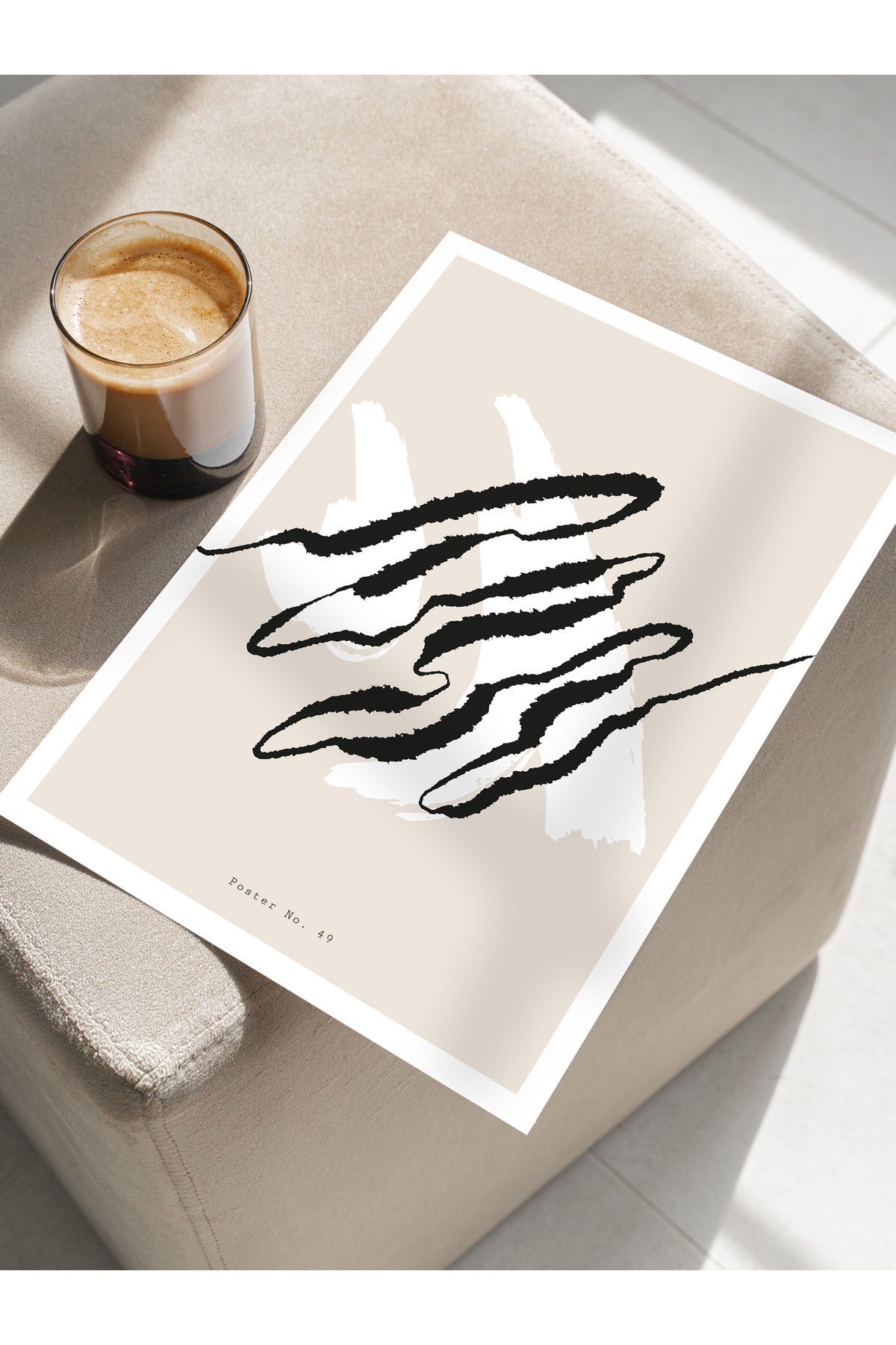 Soft Boho Çerçevesiz Duvar Posteri, İskandinav Temalı Poster - Salon, Mutfak ve Yatak Odası Dekoru