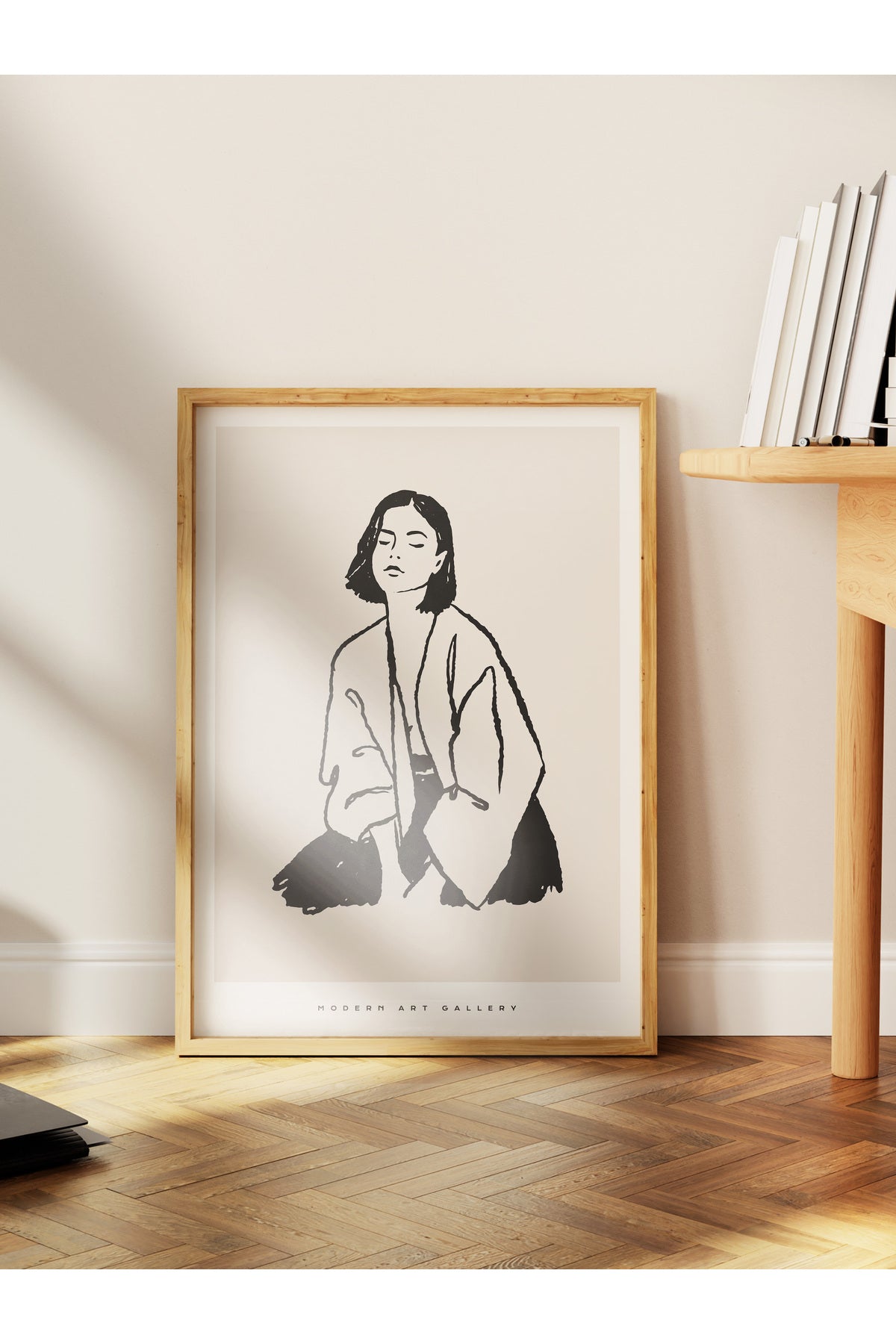 Soft Boho Çerçevesiz Duvar Posteri, İskandinav Temalı Poster - Salon, Mutfak ve Yatak Odası Dekoru