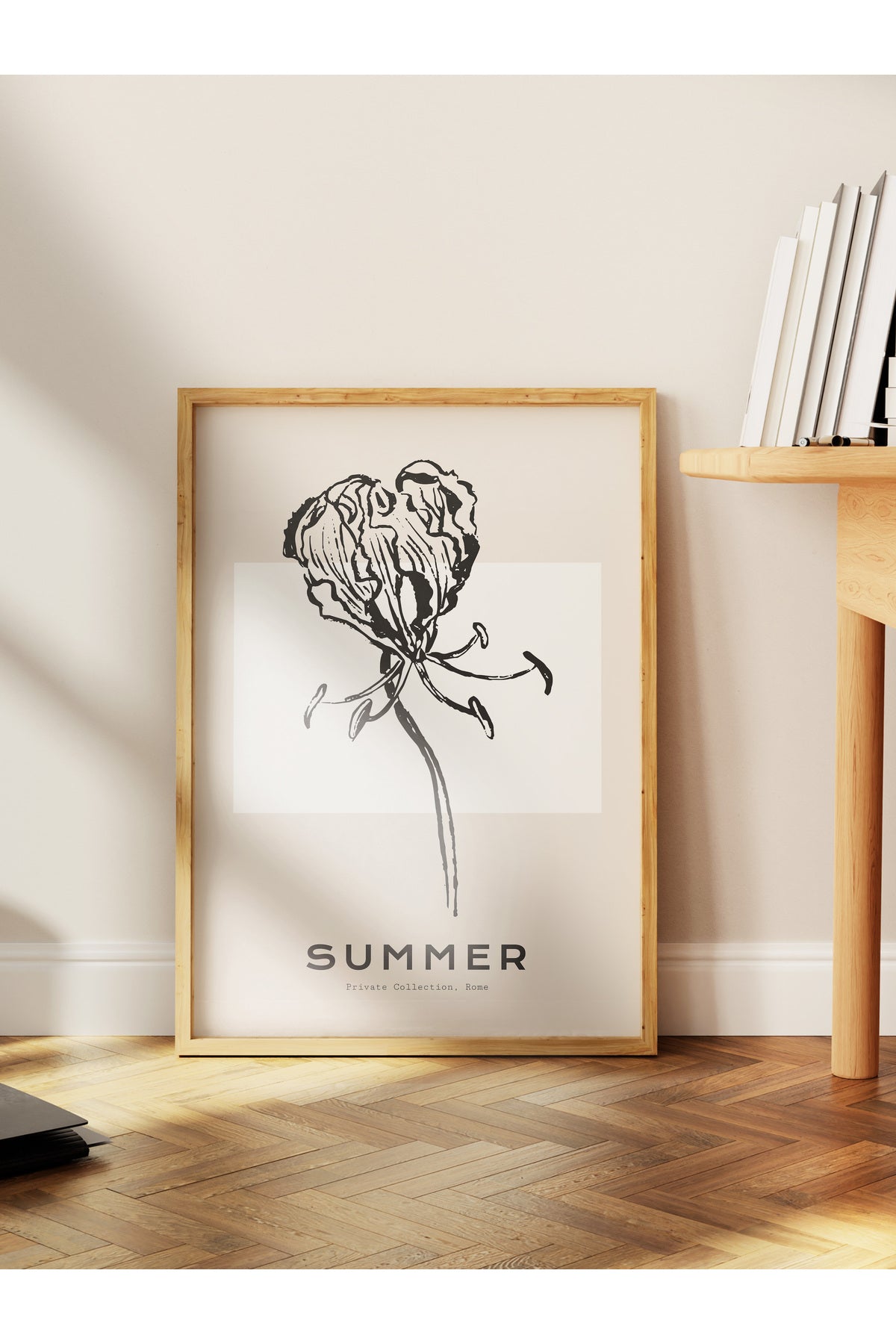 Soft Boho Çerçevesiz Duvar Posteri, İskandinav Temalı Poster - Salon, Mutfak ve Yatak Odası Dekoru