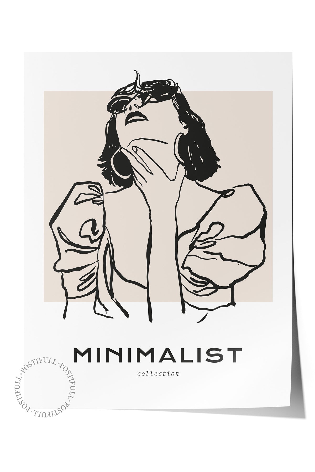 Soft Boho Çerçevesiz Duvar Posteri, İskandinav Temalı Poster - Salon, Mutfak ve Yatak Odası Dekoru